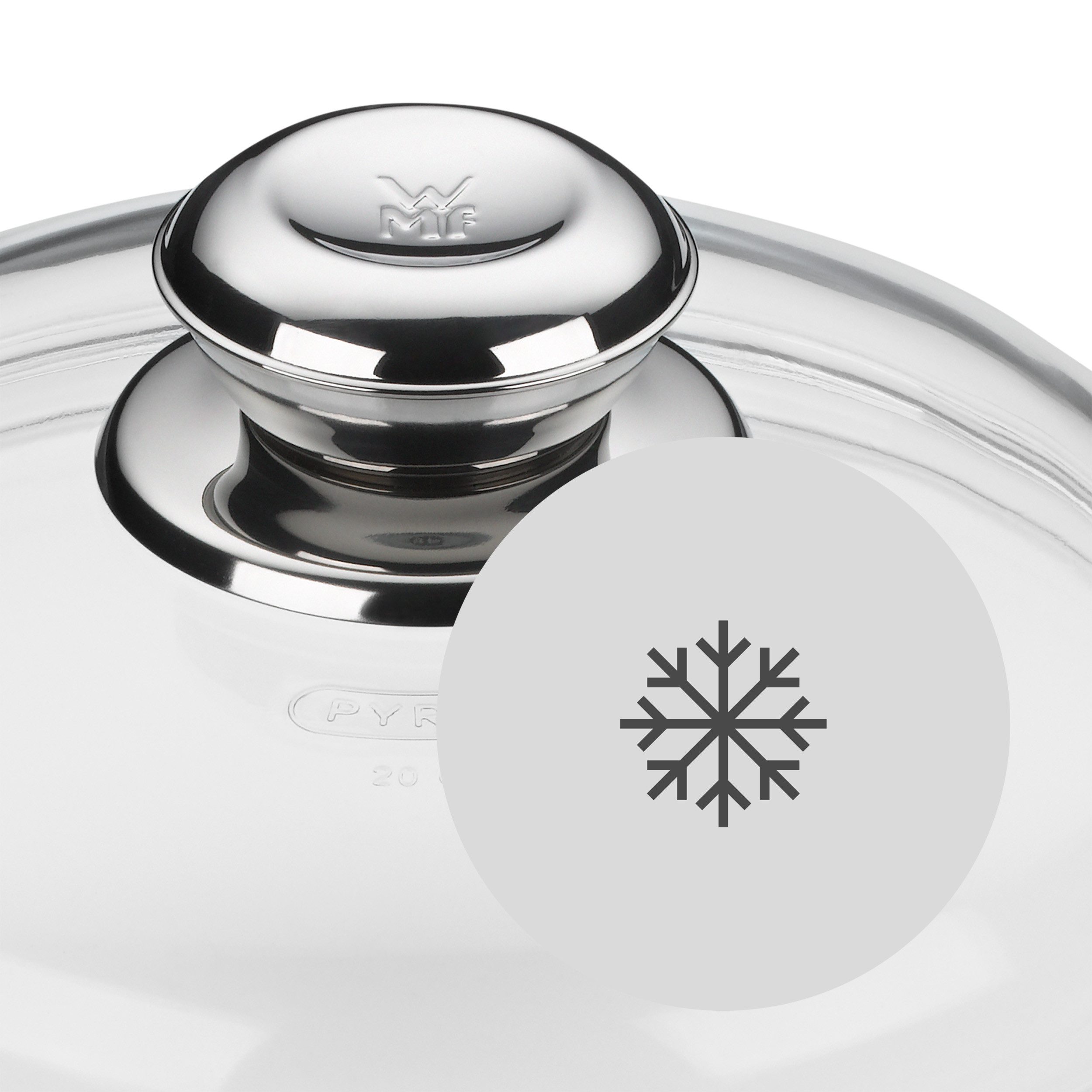 WMF Pfannendeckel WMF Glasdeckel, (1-tlg), für Pfannen mit 32 cm Durchmesser, Borosilikatglas, robust, stoßsicher