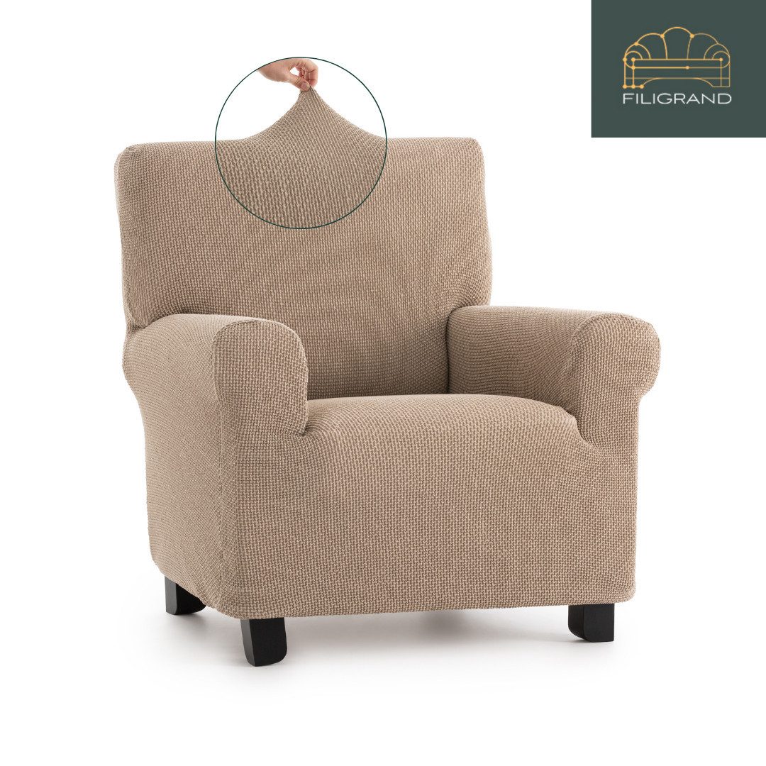 Belmarti Sesselhusse Bezug für Sessel, Relaxsessel, beige, Sessel