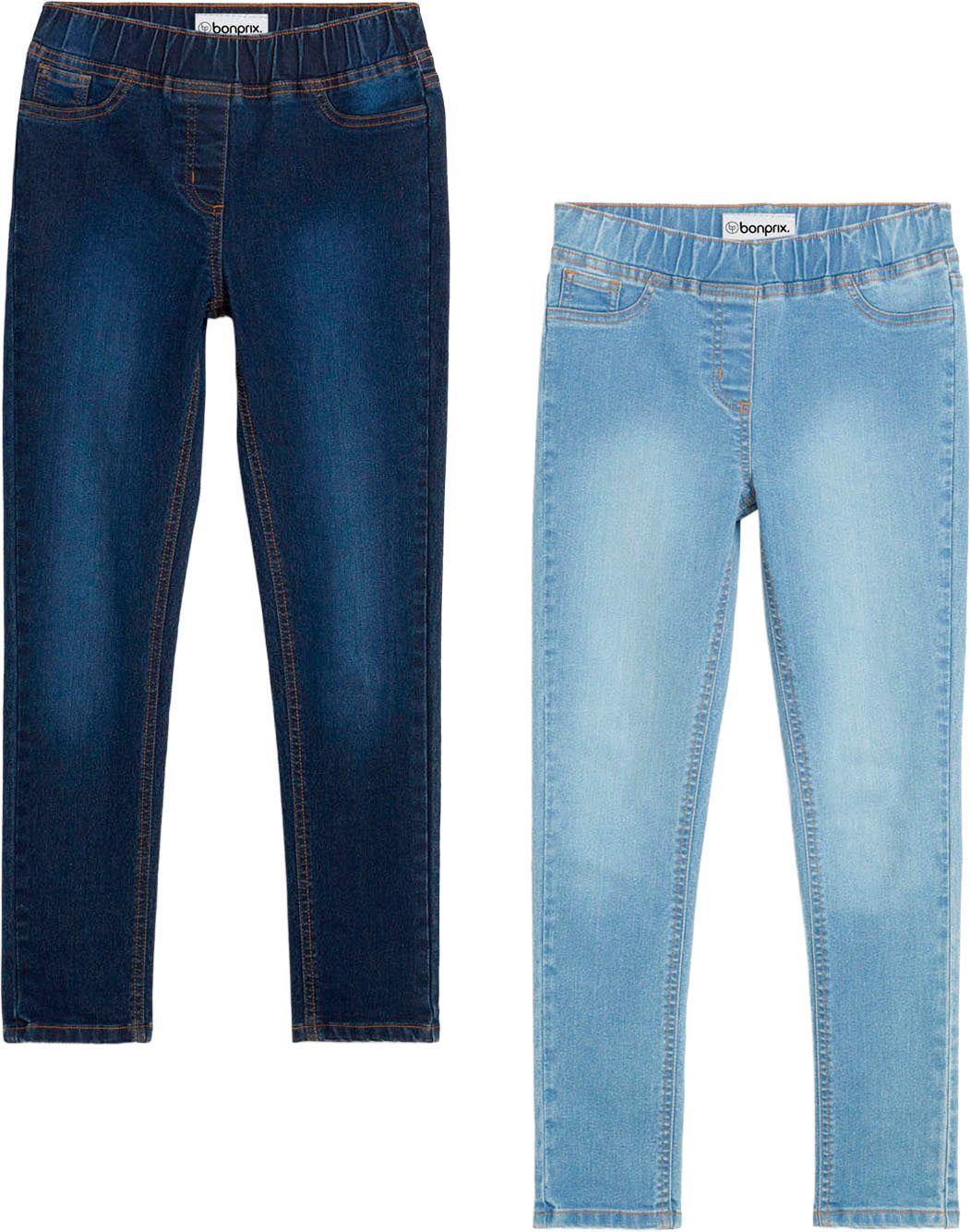 bonprix Jeansjeggings (Packung, 2-tlg) Skinny Fit, mit angedeuteten Taschen