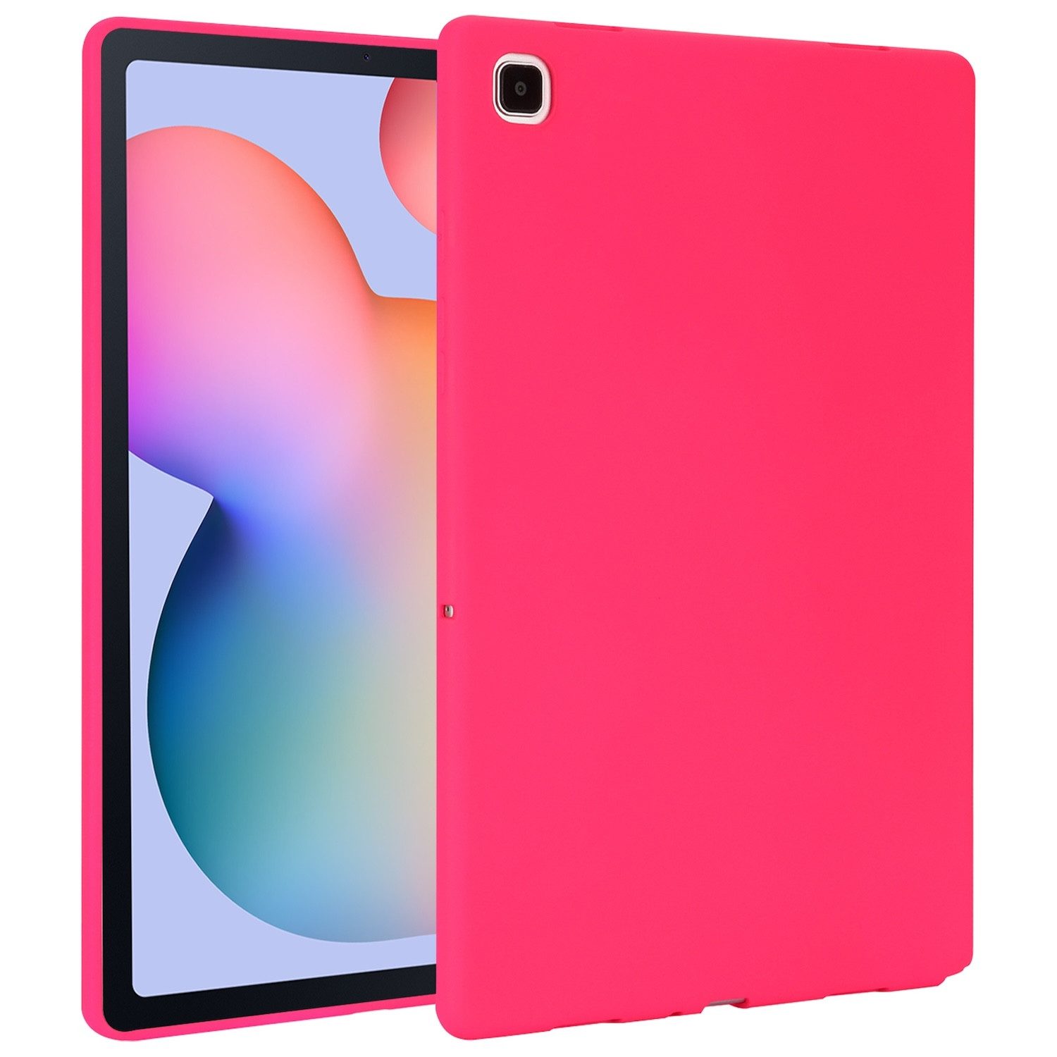 Wigento Tablet-Hülle Für Samsung Galaxy Tab S6 Lite 2022 / 2024 TPU Silikon Hülle Case Pink