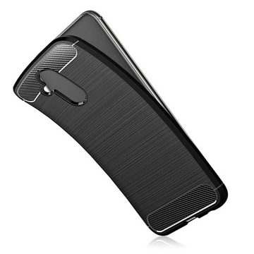 CoolGadget Handyhülle Carbon Handy Hülle für Huawei Mate 20 Lite 6,3 Zoll, robuste Telefonhülle Case Schutzhülle für Mate 20 Lite Hülle