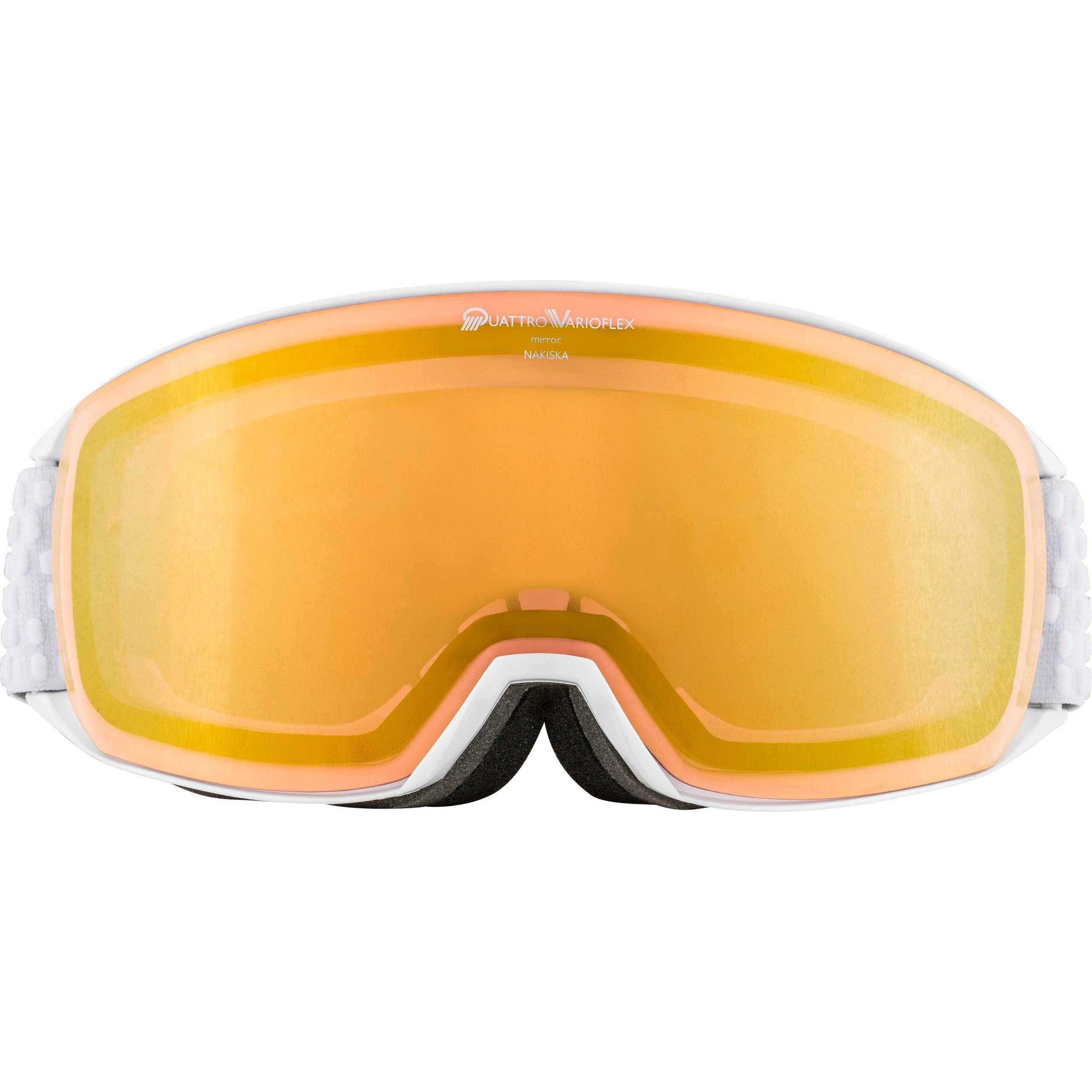 NAKISKA white Alpina Erwachsenen QV gloss A7276 Sonnenbrille Alpina Sports Skibrille whit Alpina