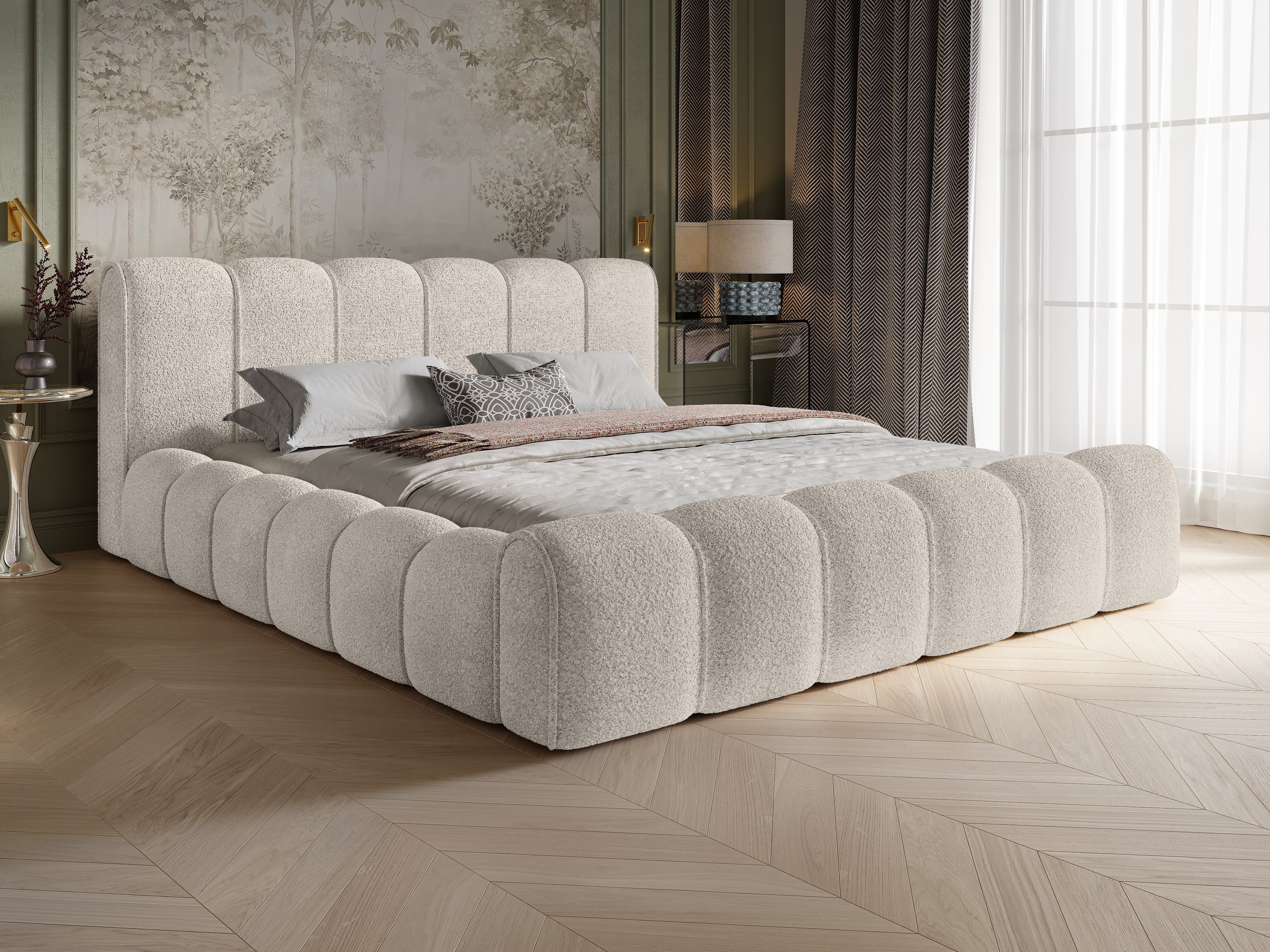 wonello Polsterbett Adell 1, Bett mit Bettkasten, inkl. Metall-Lattenrost - günstig online kaufen