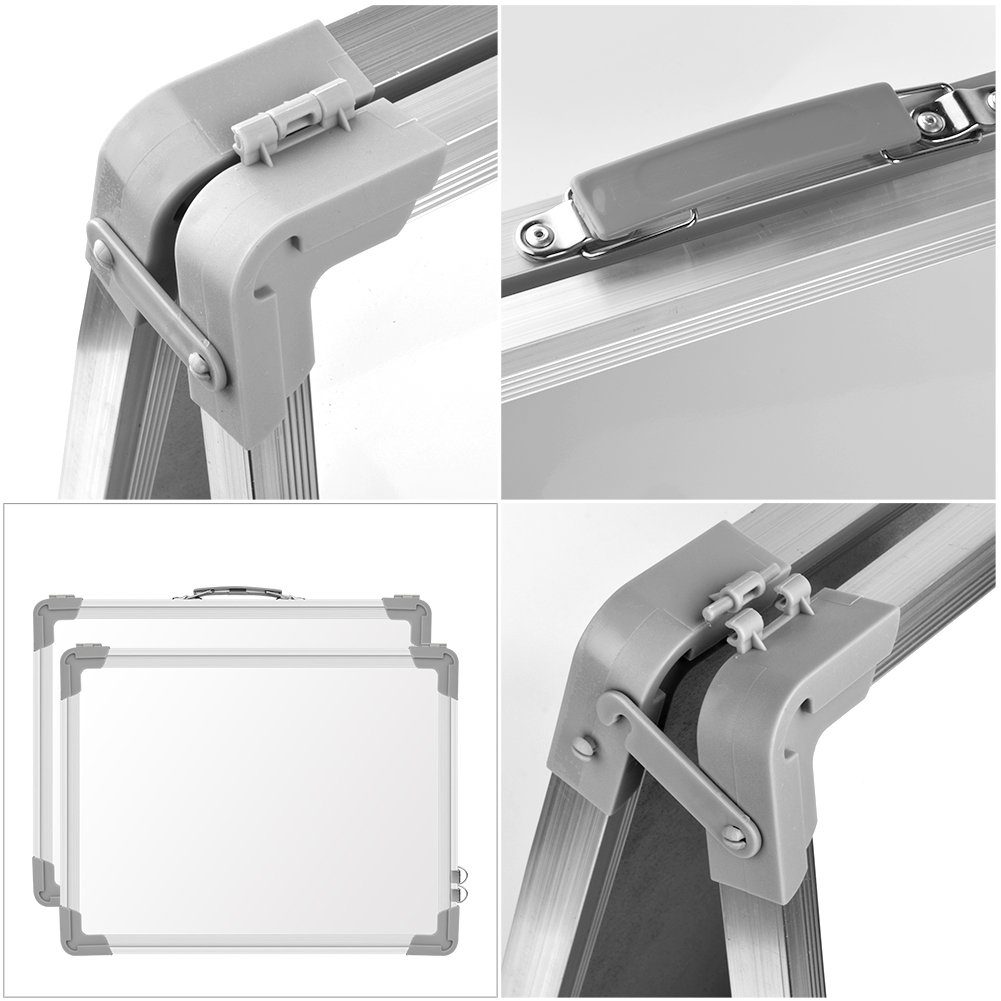White Mini Tragbarer Memoboard Staffelei Desktop Erase Board euroharry Dry Magnetischer 2-in-1