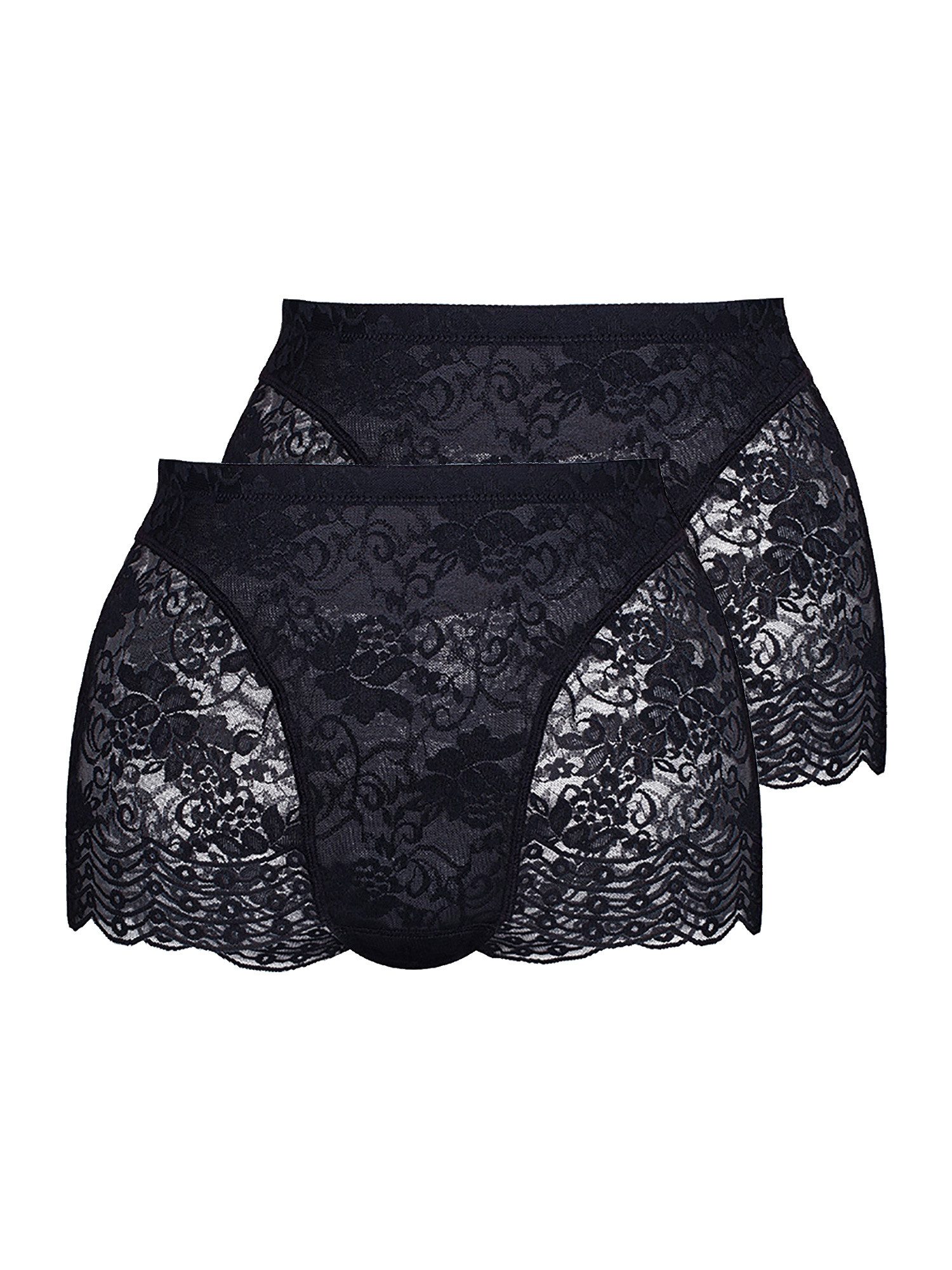 Sassa Panty 2er Pack Miederhose Functional Lace (Packung, 2-St) Vollspitzen Slip mit Shaping Effekt, Tüllverstärkung im Vorderteil