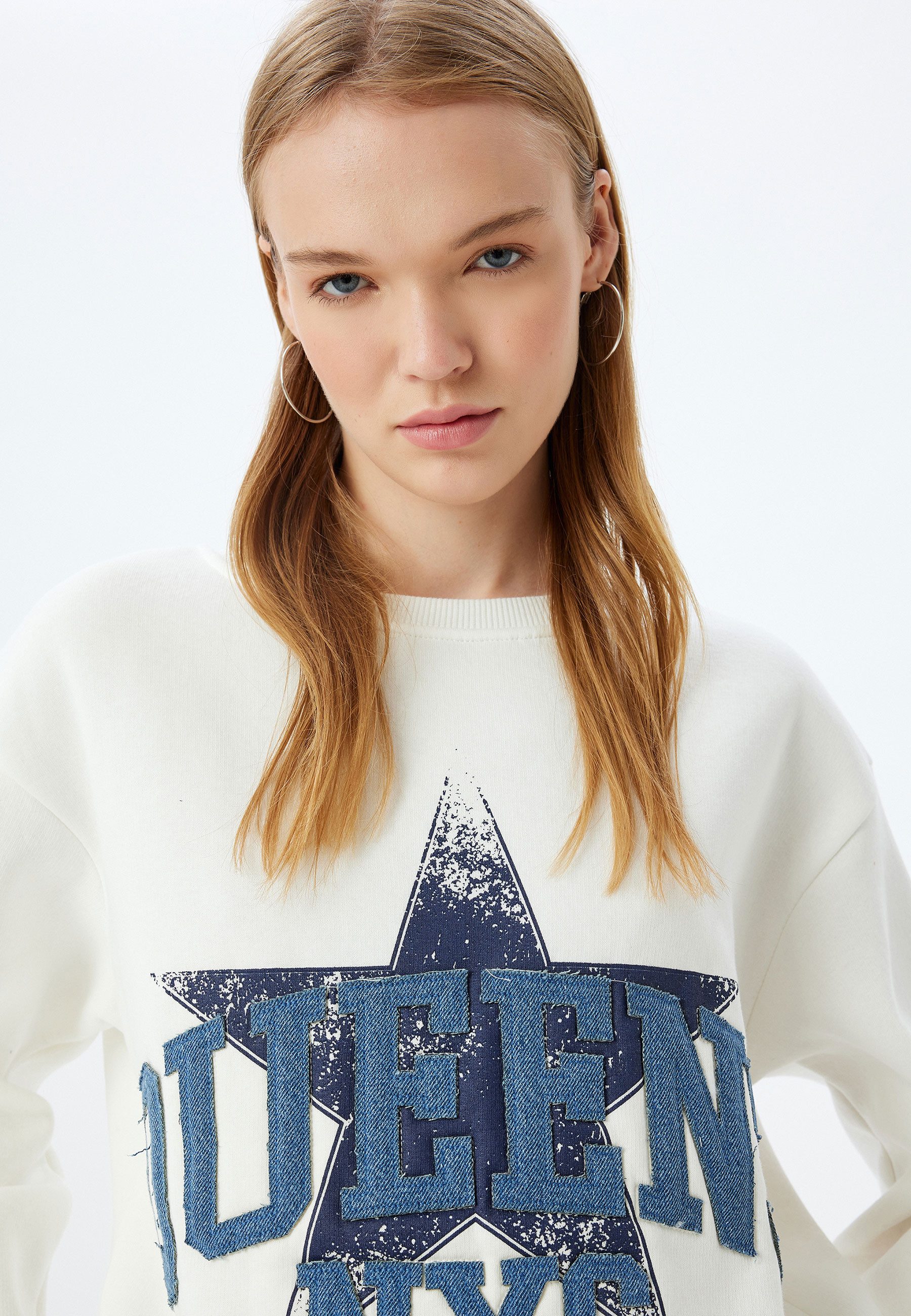 Koton Sweatshirt Rundhalsausschnitt Mit Aufdruck günstig online kaufen