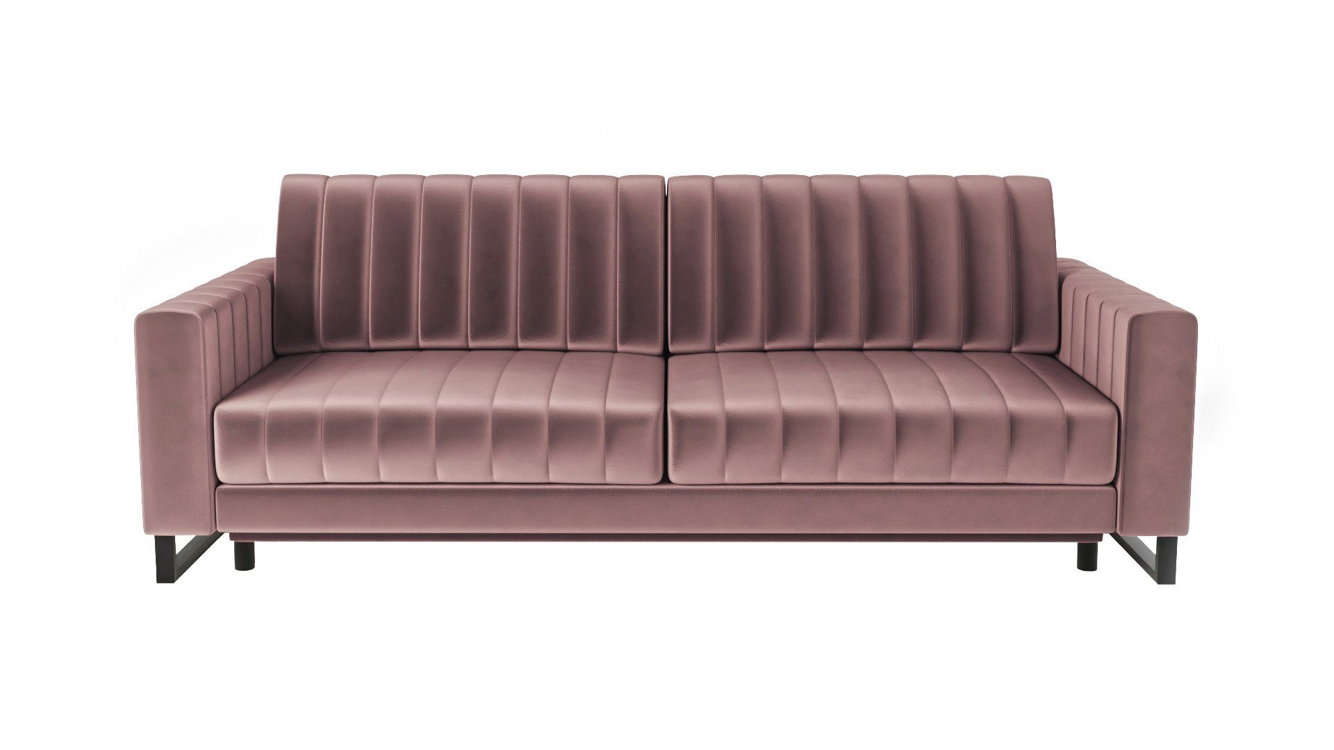 Siblo 3-Sitzer Elegantes Dreisitzer Sofa Mono 3 mit Schlaffunktion - Bettzeugbehälter - modernes Sofa - 3-Sitzer Sofa Rosa