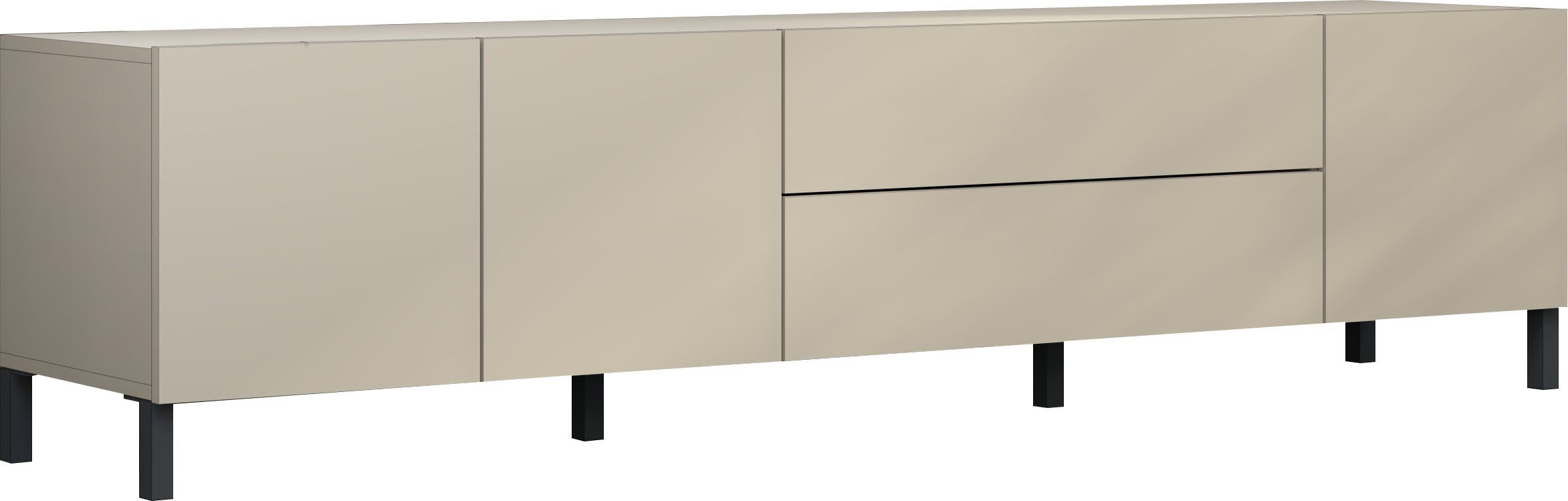 borchardt Möbel Lowboard Sophia, Tv-Schrank Breite 190 cm, Metallfüße, grifflose Optik