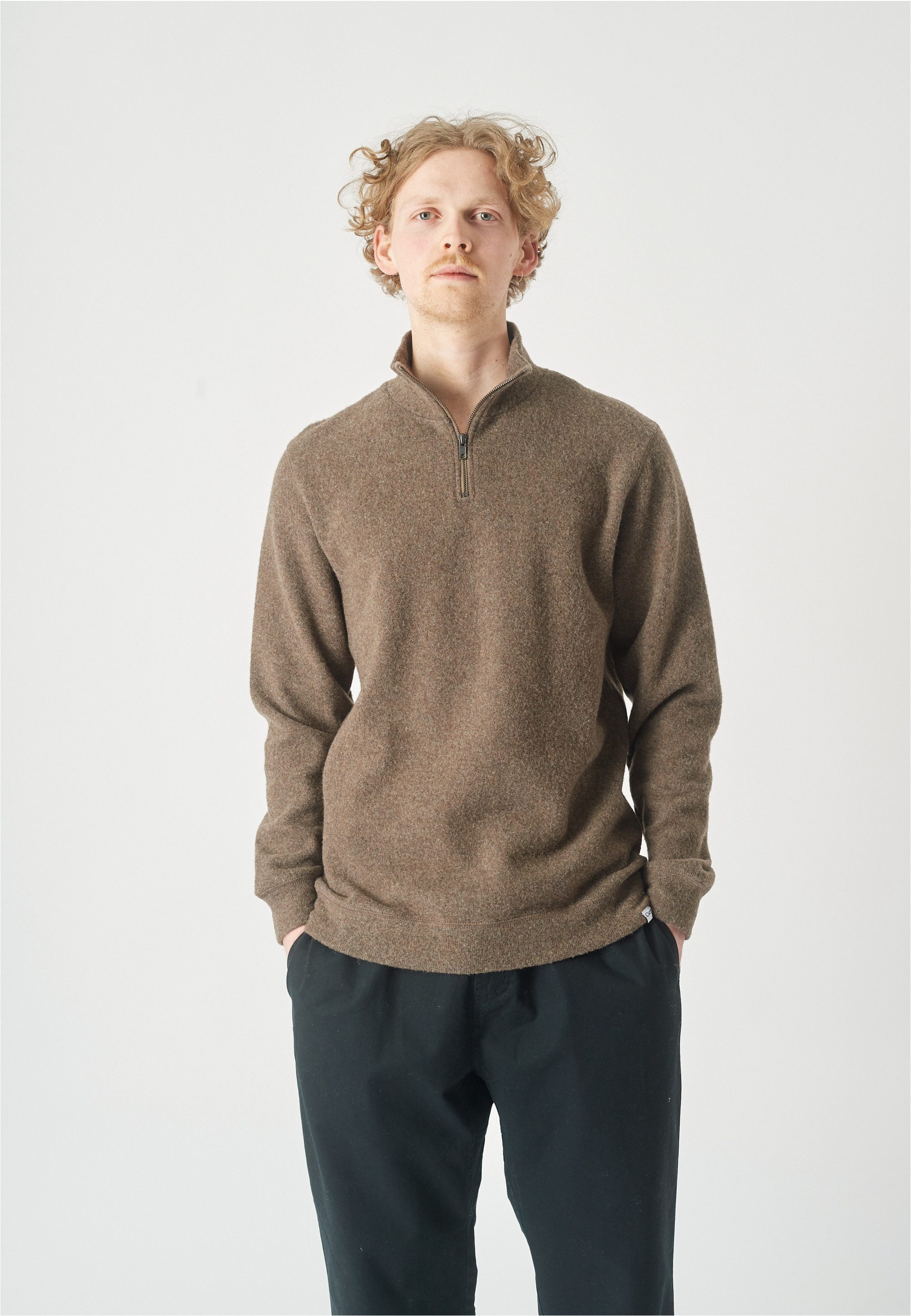 Cleptomanicx Вязаные свитера Noitch mit gebondeter Jersey-Innenseite