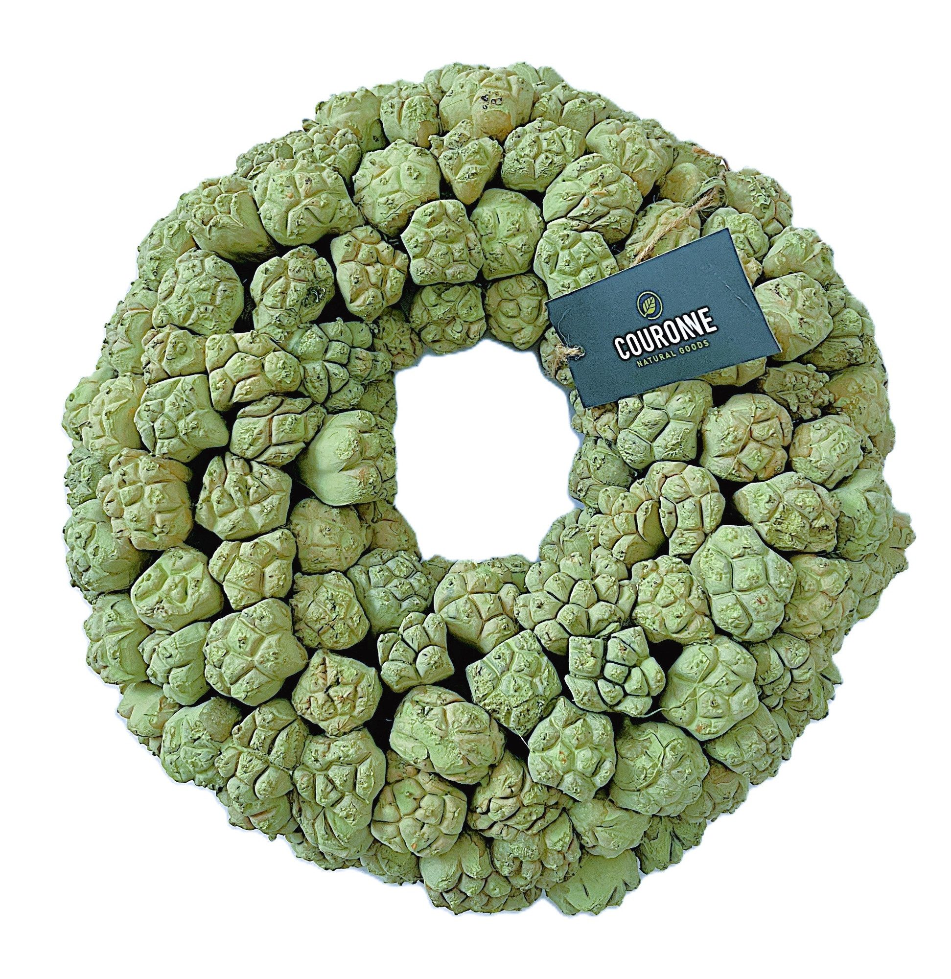 Couronne Dekokranz Kranz Deko Hängekranz Salbei Grün Naturmaterialien 40 cm, Naturmaterialien in Handarbeit gefertigt