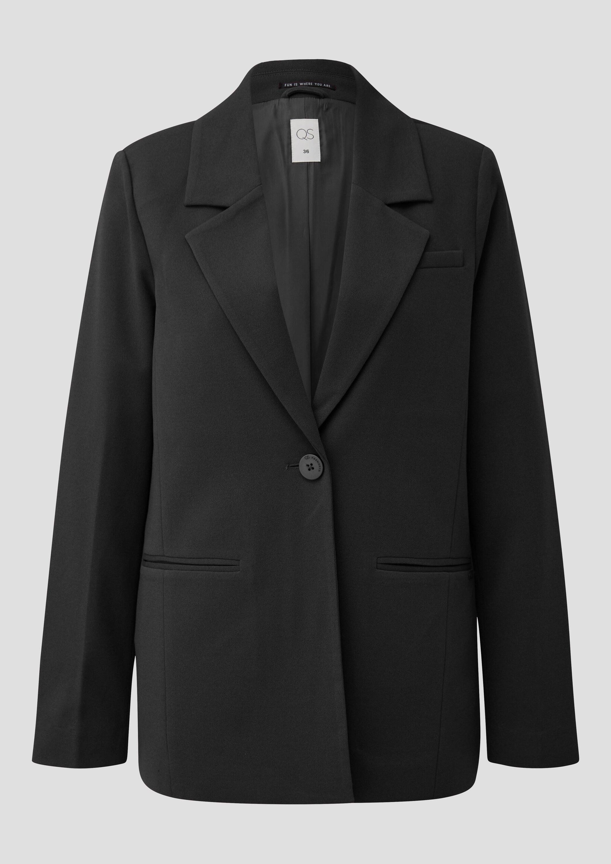QS Jackenblazer Indoor-Blazer Blazer mit Reverskragen aus Interlockjersey – Bild 5 von 5