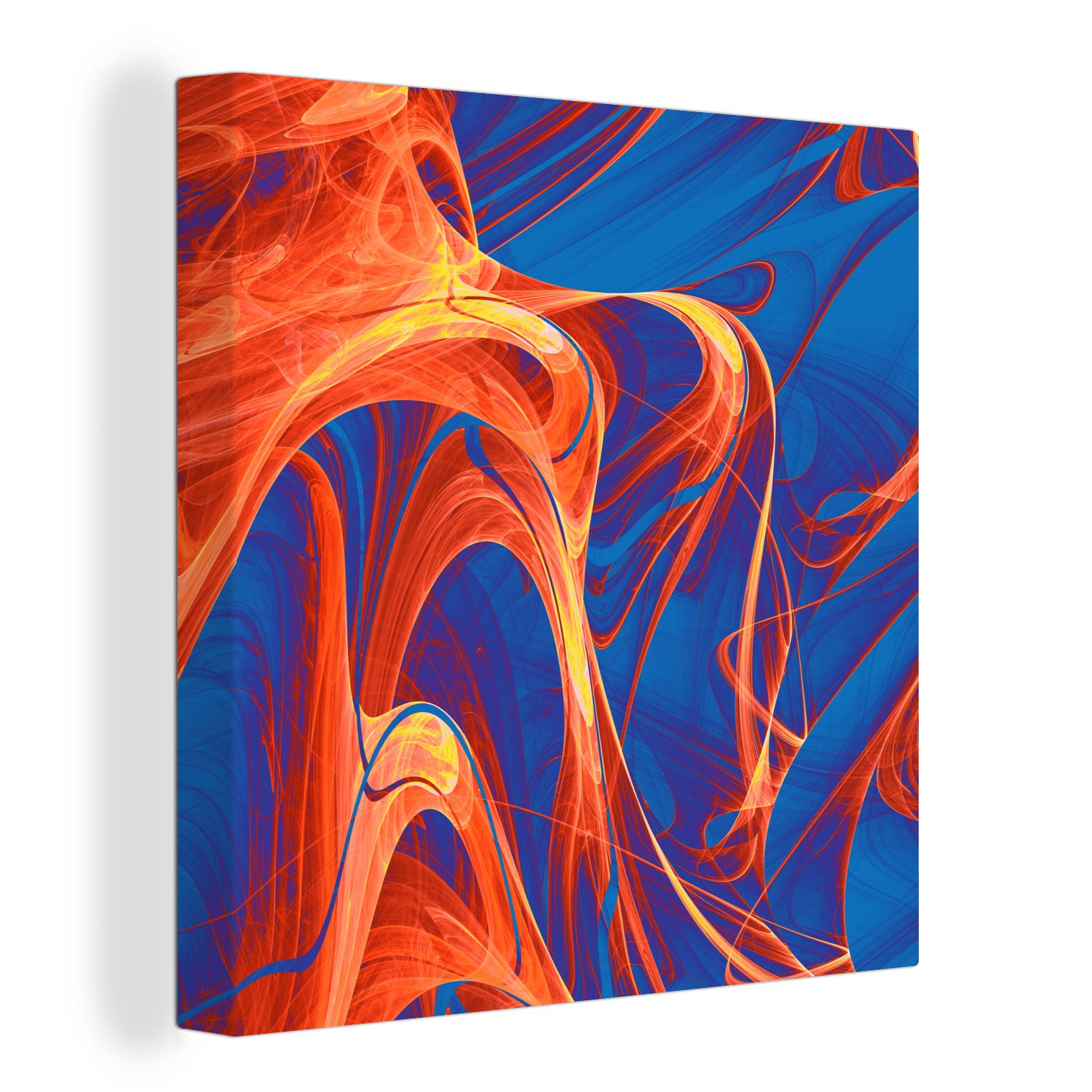 OneMillionCanvasses® Leinwandbild Kunst - Wellen - Farbe - Psychedelisch, (1 St), Leinwand Bilder für Wohnzimmer Schlafzimmer