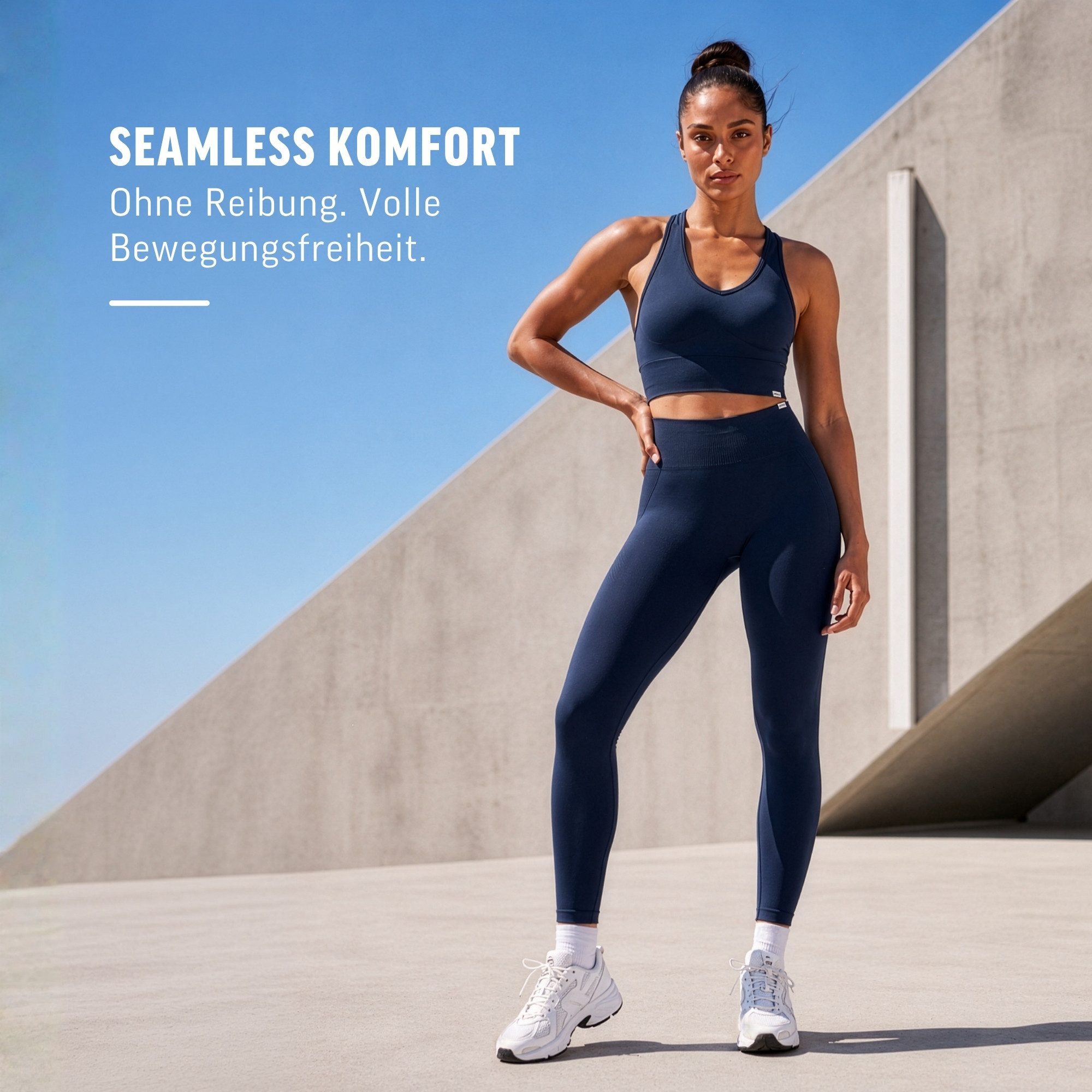 Smilodox Leggings Vonda, Scrunch Sporthose Damen, Shaped Fit, Seamless, Gym & Yoga V-Shape Bund, Seamless, Booty Shape, Push Effect, Squatproof