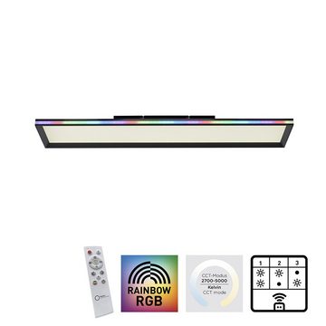 SellTec LED Deckenleuchte LED Deckenlampe Panel Digital, CCT-Farbtemperaturregelung, RGB Rainbow Lichteffekt, Dimmfunktion, 1x LED-Board/21,50 Watt, Warmweiß bis Kaltweiß, RGB Rainbow, RGB CCT Farbwechsel dimmbar Fernbedienung schwarz