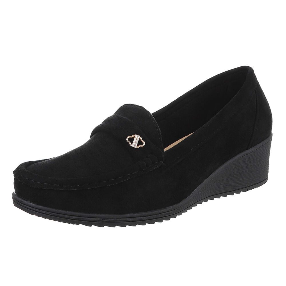 Ital-Design Eleganter Damen Slipper mit Wedge-Sohle und Details Slipper (90 günstig online kaufen