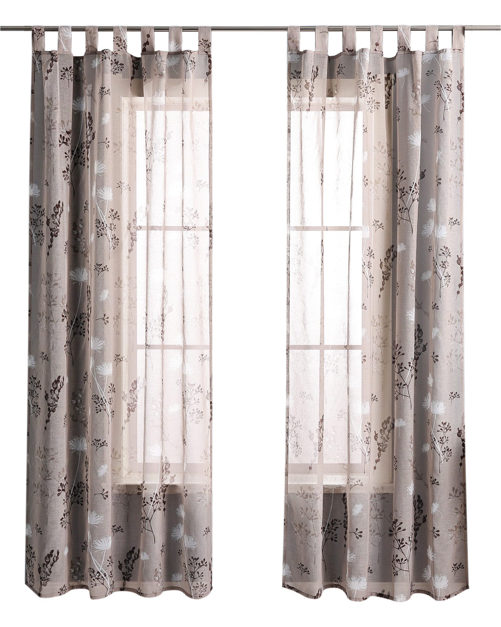 Joyswahl Gardine (1 St), Schlaufen, halbtransparent, Mikrofaserqualität, Mi günstig online kaufen