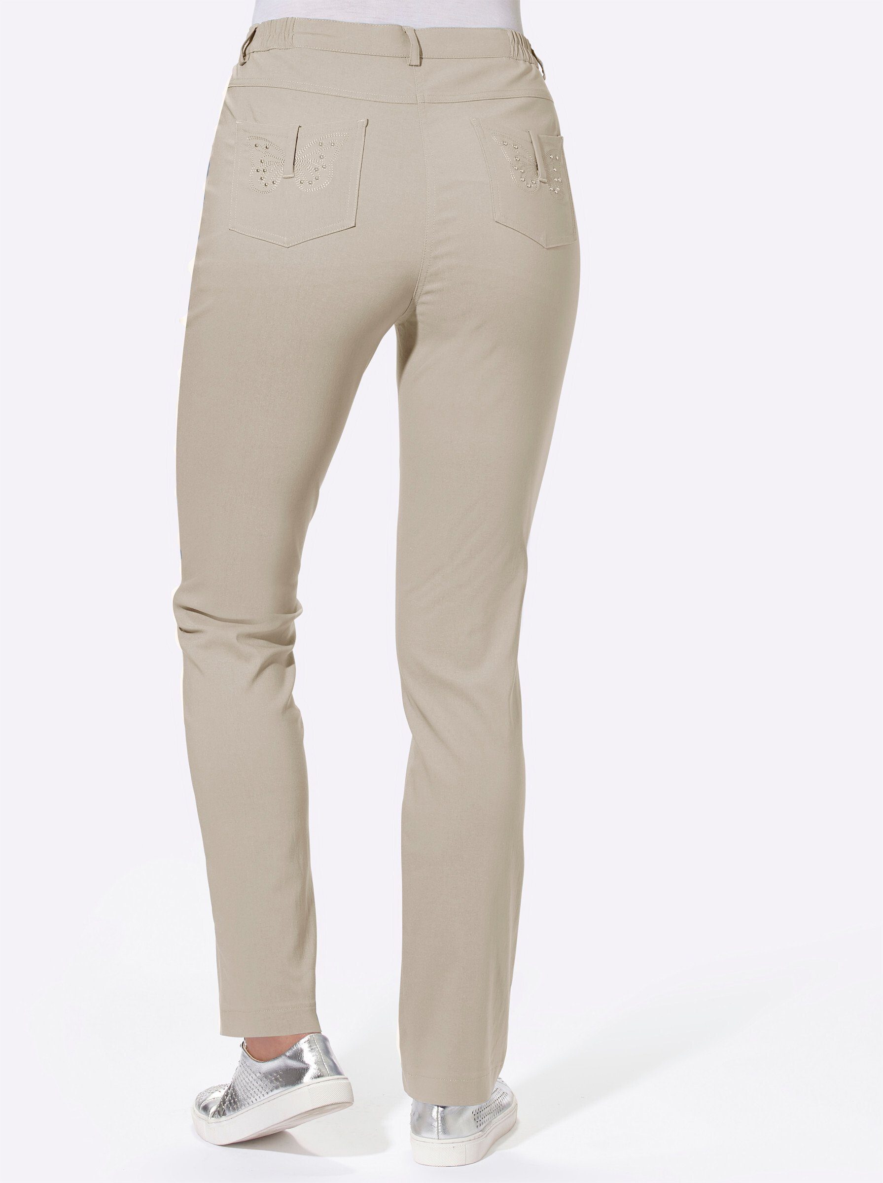 Sieh an! Jerseyhose Hose normal mit seitlichem Dehnbund