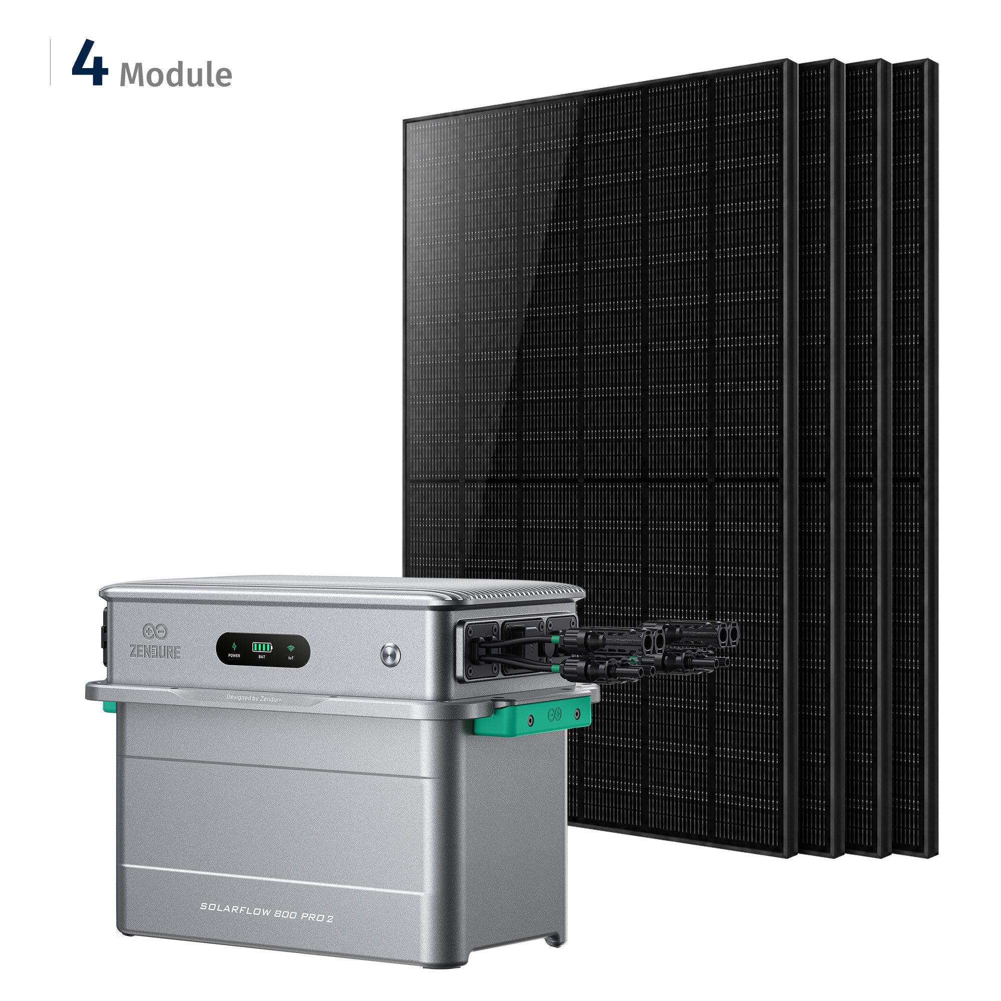 SolarMars Balkonkraftwerk mit Speicher – Zendure SolarFlow 800 Pro 2, 2000W PV-Eingang