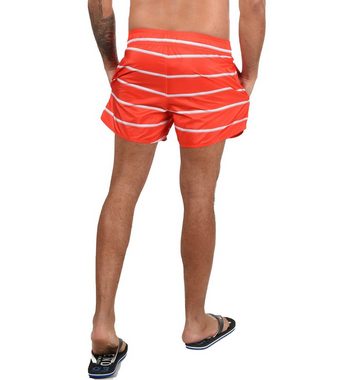 Blend Bikini-Hose BLEND Salvio Herren Bade-Hose bequeme Badeshorts 20711227 Freizeit-Hose Rot/Weiß