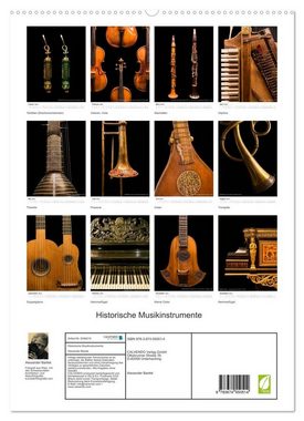 CALVENDO Wandkalender Historische Musikinstrumente (Premium, hochwertiger DIN A2 Wandkalender 2023, Kunstdruck in Hochglanz)