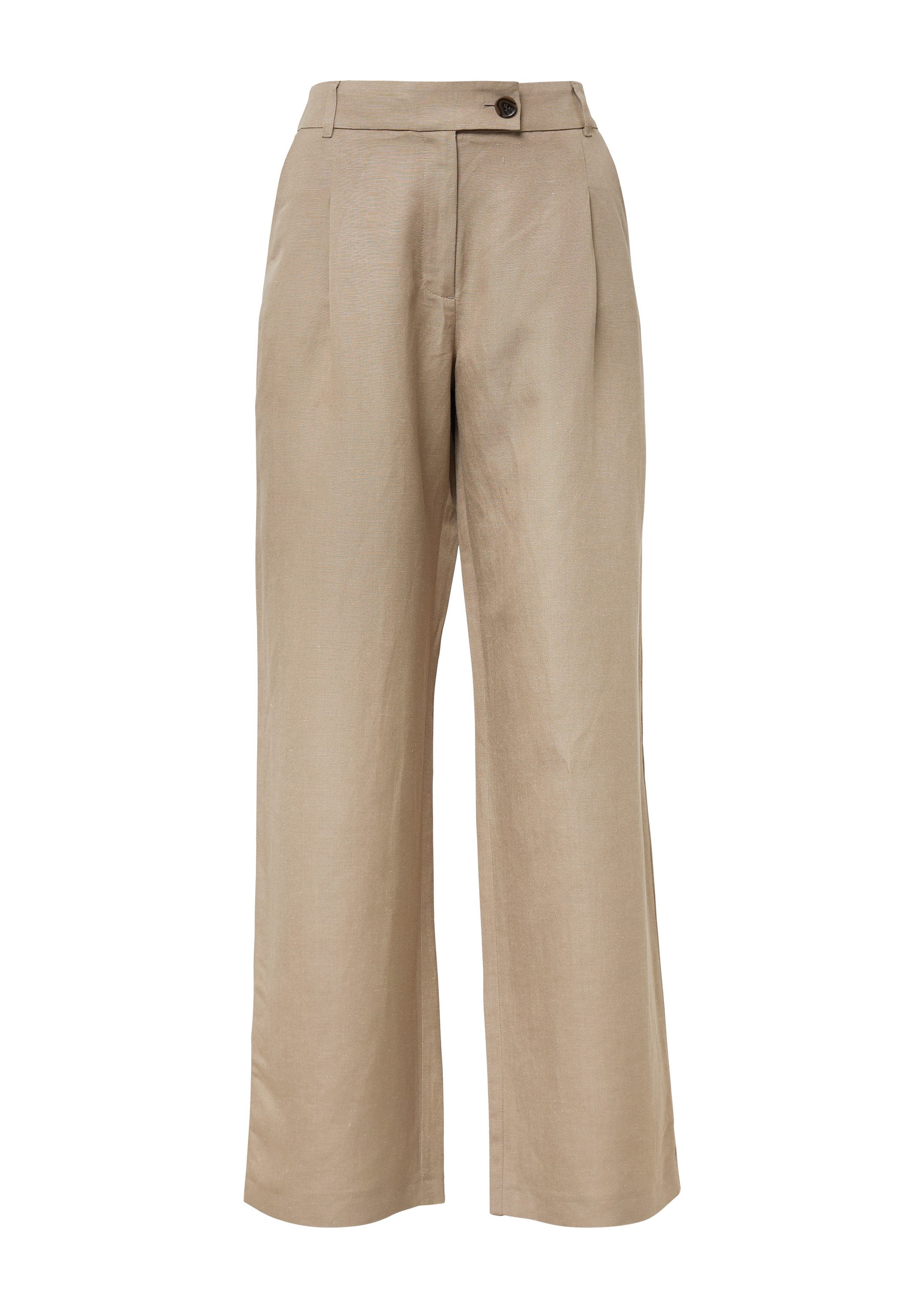 s.Oliver Chinos Hose Relaxed-Fit-Hose aus Leinenmix mit Extra Wide Leg günstig online kaufen
