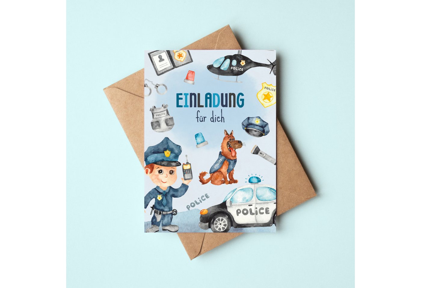 Thumbnail - MeinBaby123® Einladungskarten Kindergeburtstag inkl. 10 Umschläge, Kindergeburtstag Jungs und Mädchen, Geburtstagseinlad...