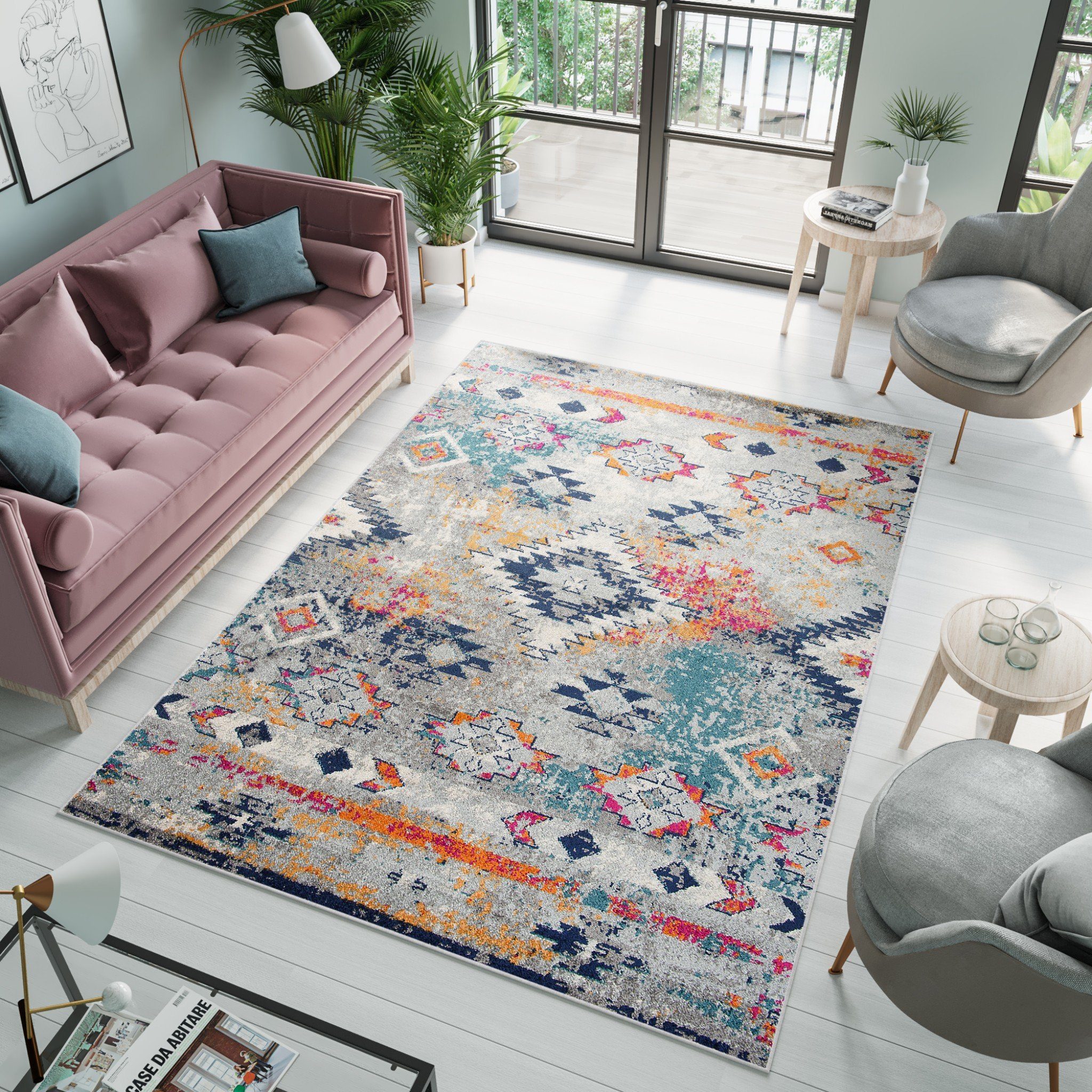 Tapiso Designteppich DENVER, rechteckig, Höhe: 8 günstig online kaufen