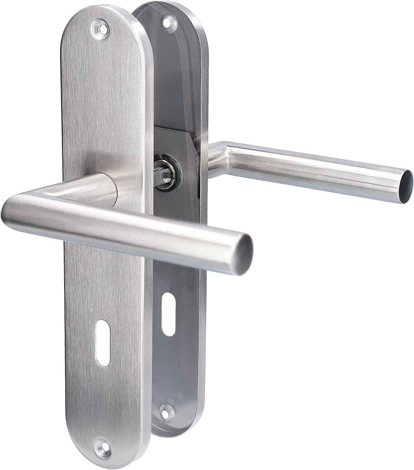 Alpertec Türbeschlag Renovierungsgarnitur für 5 x Zimmertüren BB und 1 x Bad/WC (6 St., Spar-Set), edelstahl satiniert