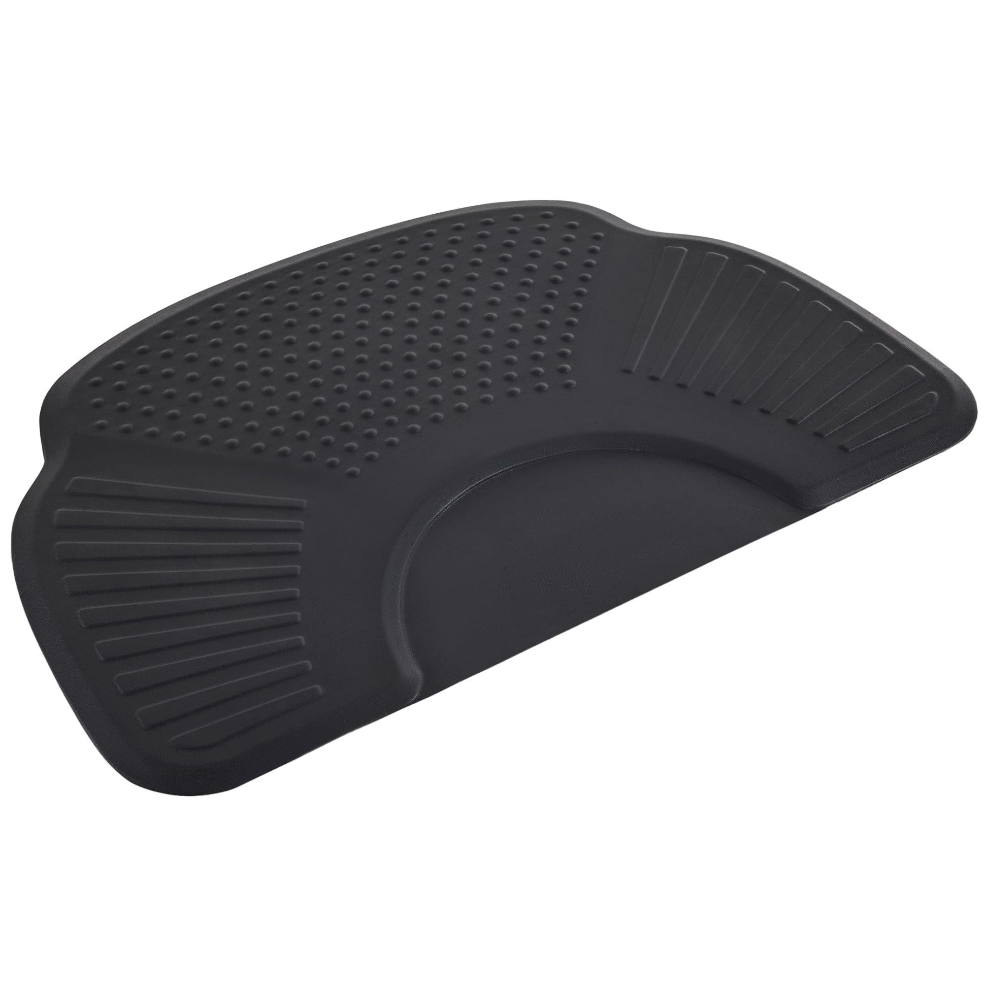 Barberpub Bodenmatte BarberPub Anti-Ermüdungsmatte für Friseure Barbershop M123, 2,5 cm dicke, 102X152 CM Halbkreis,mattschwarz