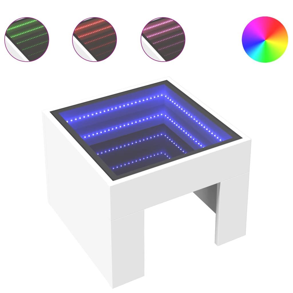 vidaXL Couchtisch Couchtisch mit Infinity-LED Weiß günstig online kaufen