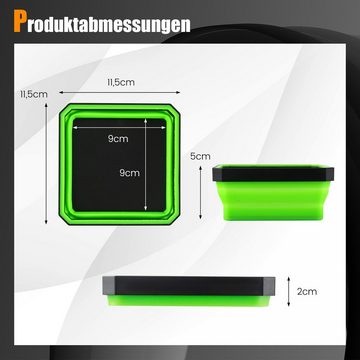 COSTWAY Magnet-Werkzeugleiste, 4-tlg., stapelbar, klappbar, 11,5x11,5cm