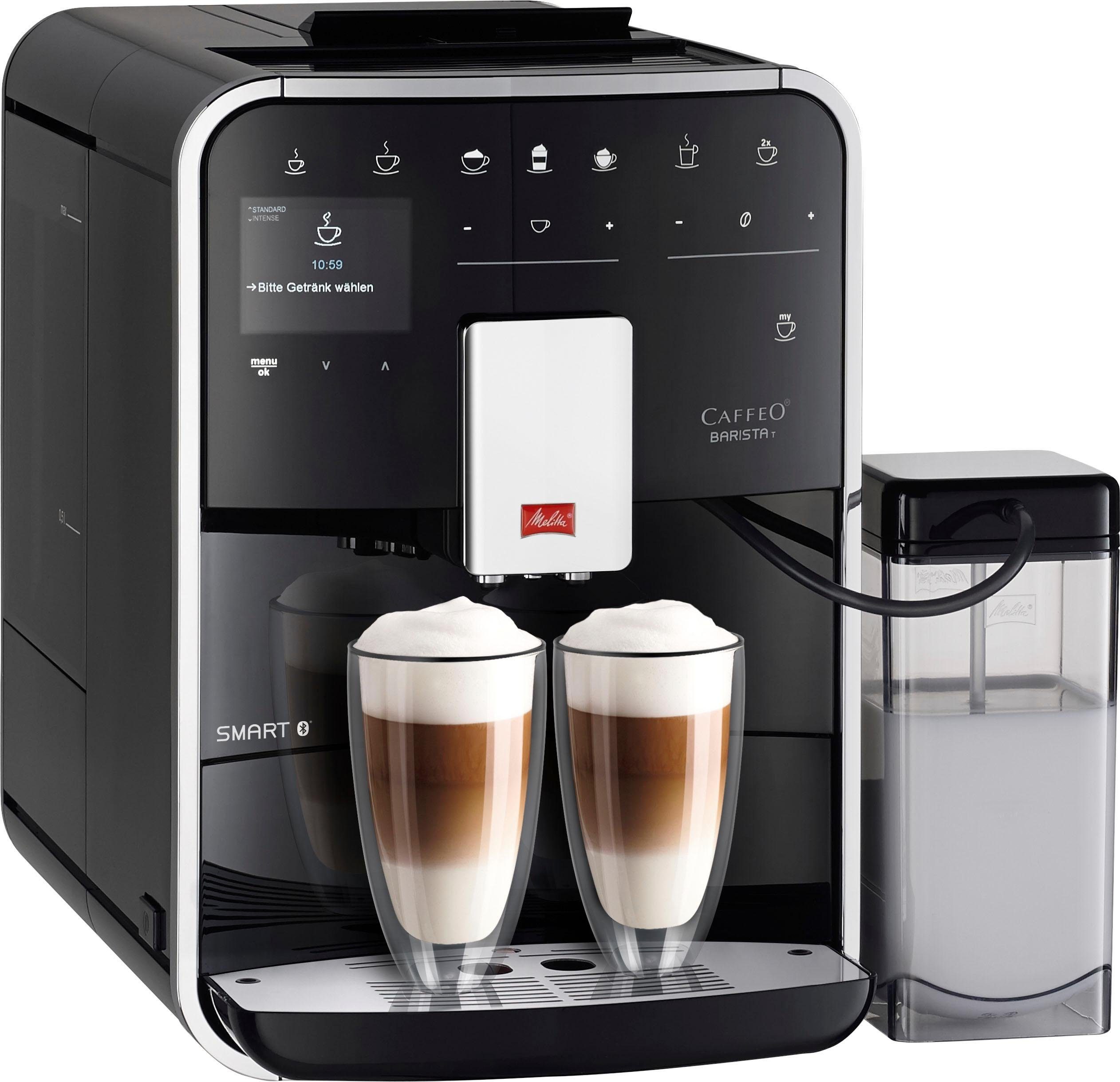 Melitta Kaffeevollautomat Barista T Smart® F 83/0-102, schwarz, 4 Benutzerprofile& 18 Kaffeerezepte, nach italienischem Originalrezept