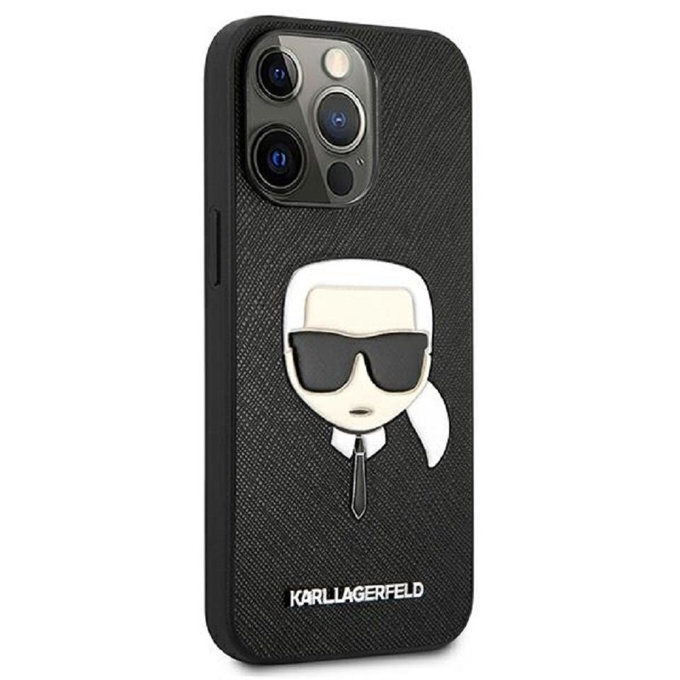 KARL LAGERFELD Handyhülle iPhone 13 Pro Case TPU Hardcase Figur schwarz 6,1 Zoll, Kantenschutz