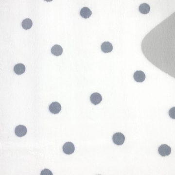 Teppich Kinder-Teppich mit Herz & Pünktchen design in creme und grau, TeppichHome24, rechteckig, Höhe: 18 mm