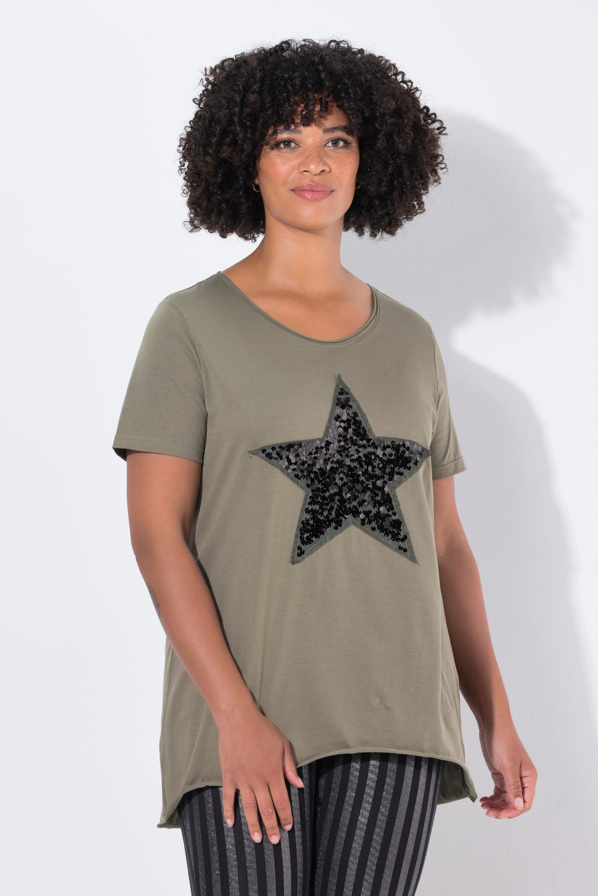 Angel of Style T-Shirt T-Shirt A-Linie Pailletten-Stern günstig online kaufen