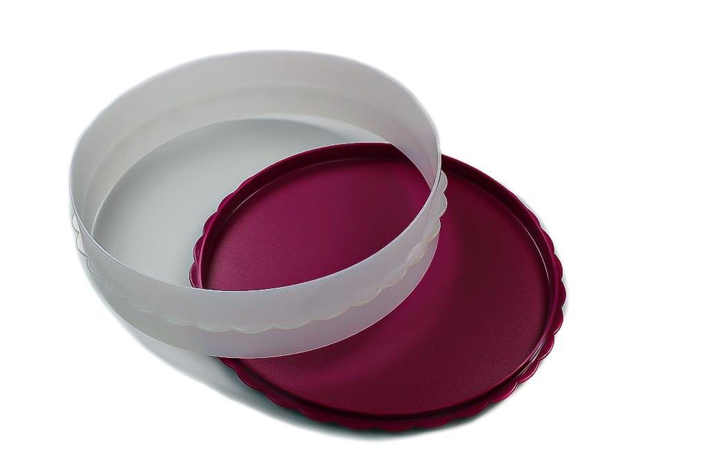 TUPPERWARE Kuchenplatte Exclusiv Hochstapler pink Kuchenform + SPÜLTUCH, Tortenplatte