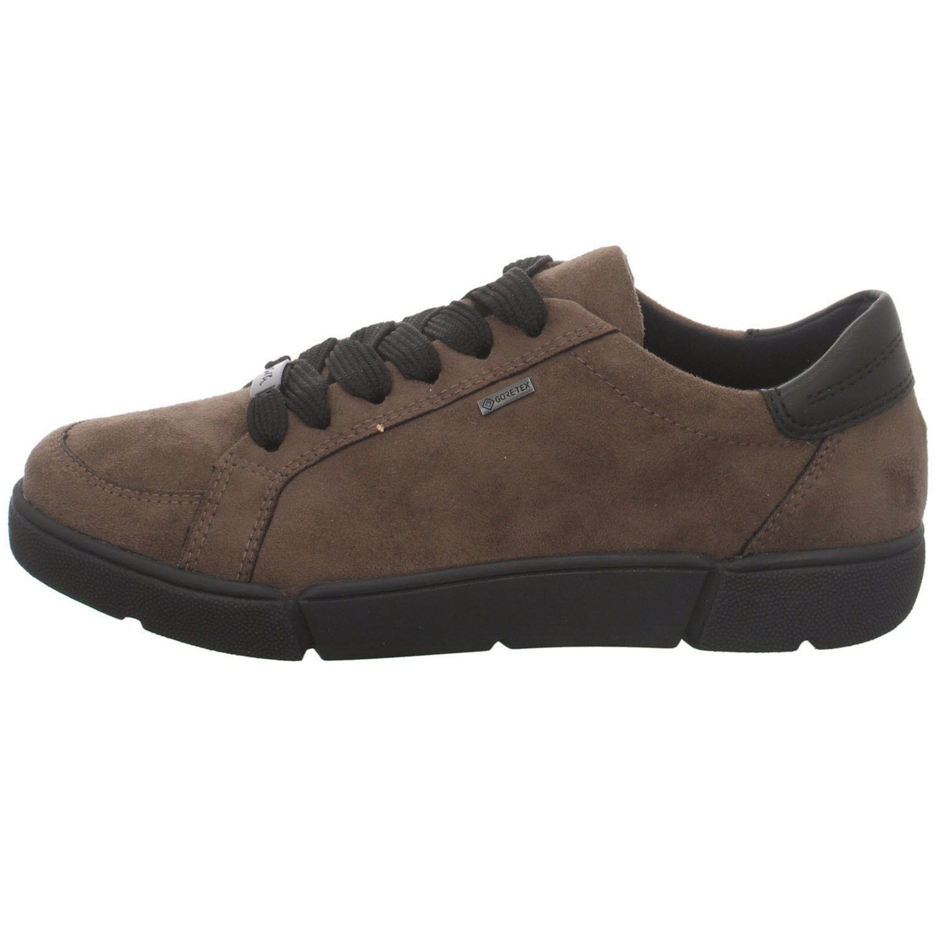 Schnürschuh Veloursleder Damen TAIGA,SCHWARZ Schnürhalbschuhe Ara