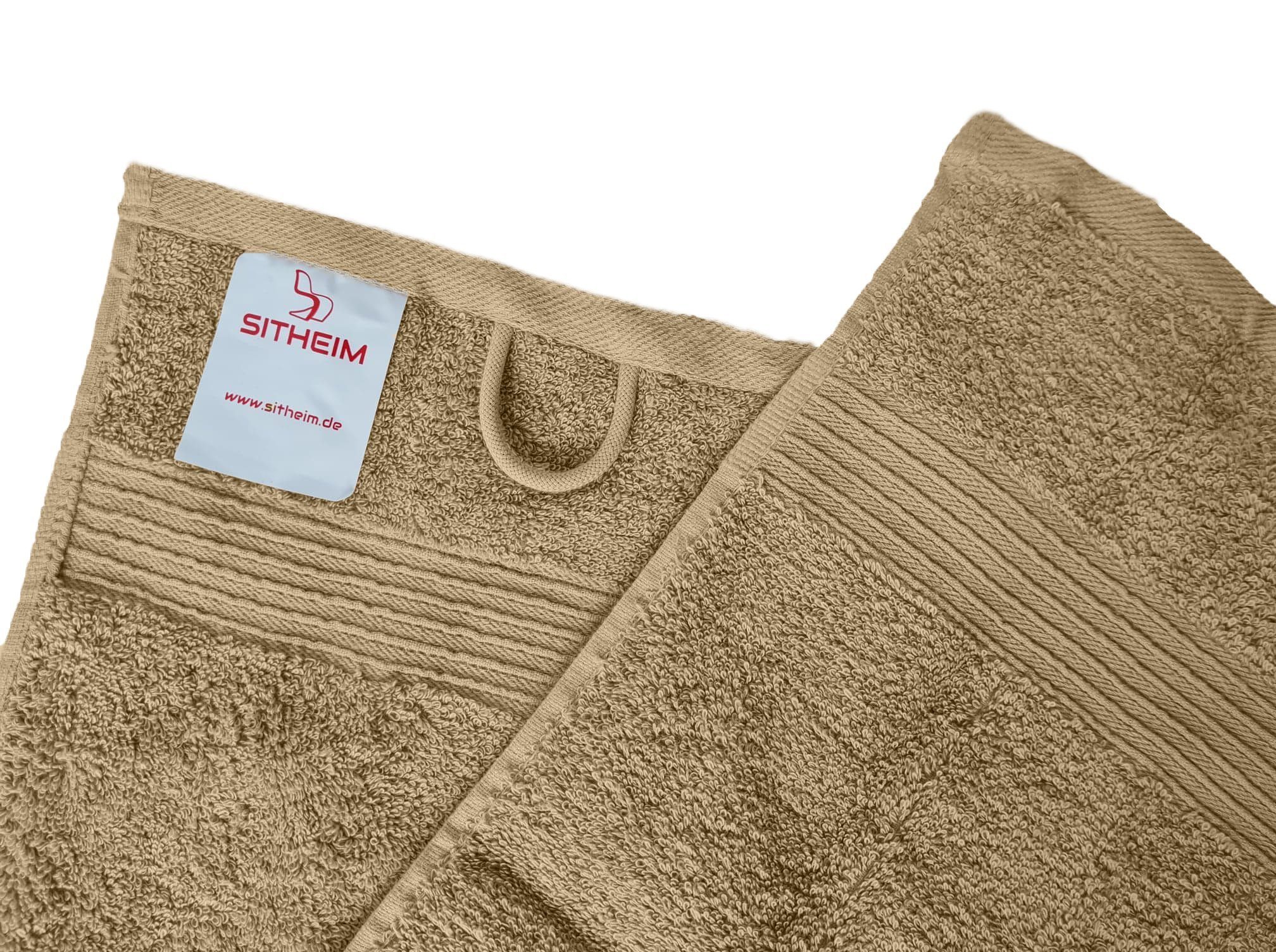 Sitheim-Europe Handtuch Set GIZA Handtuchset, Edel, premium Baumwolle Baumwolle kuschelweich, 2-tlg) Beige LINE (Spar-set, langlebig; ägyptischer 100% Handtücher premium (Spar-Set, 100% Baumwolle, III ägyptische aus 2-tlg)