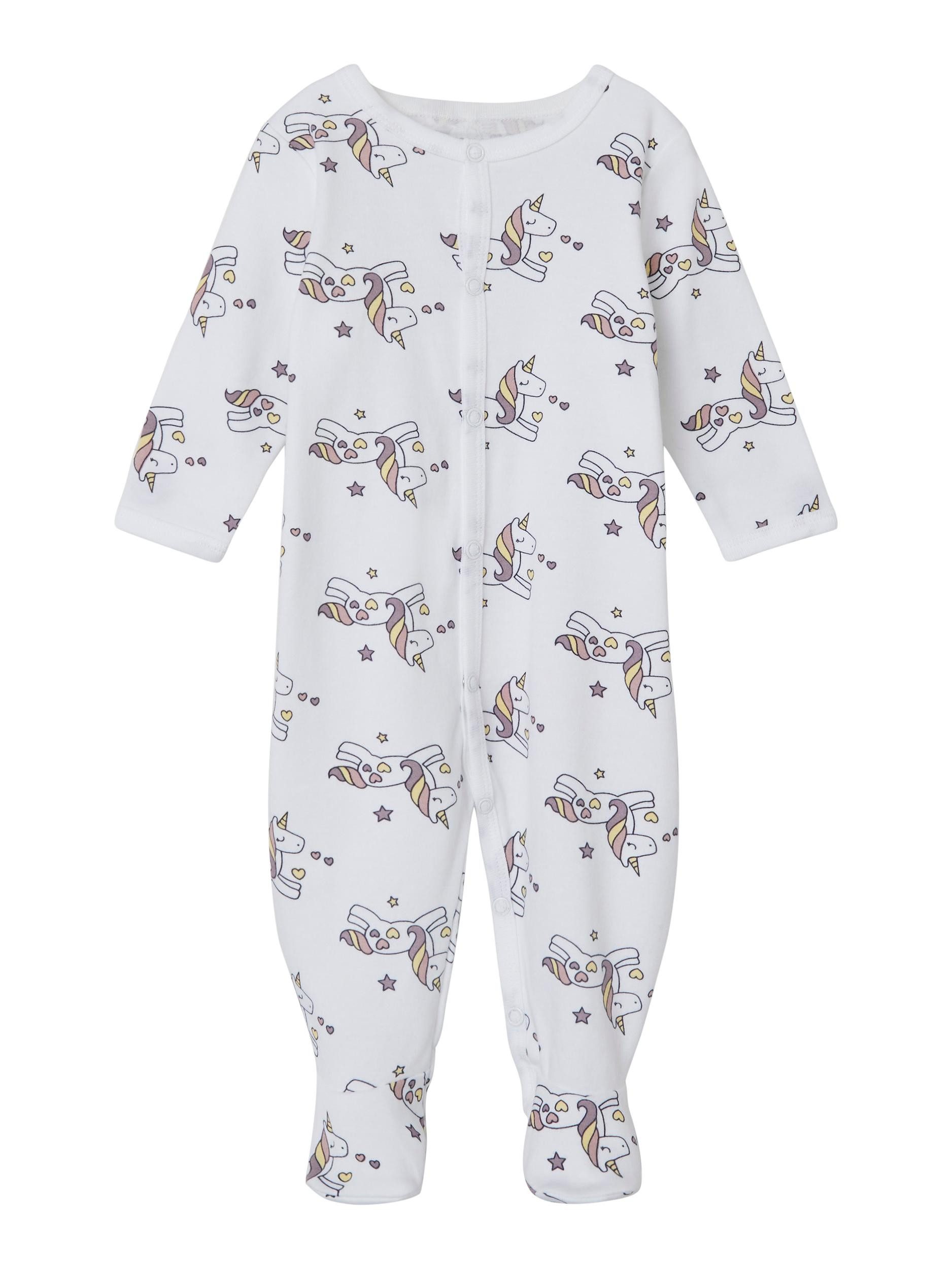 Strampler Baby Strampler "Unicorn" mit Knopf