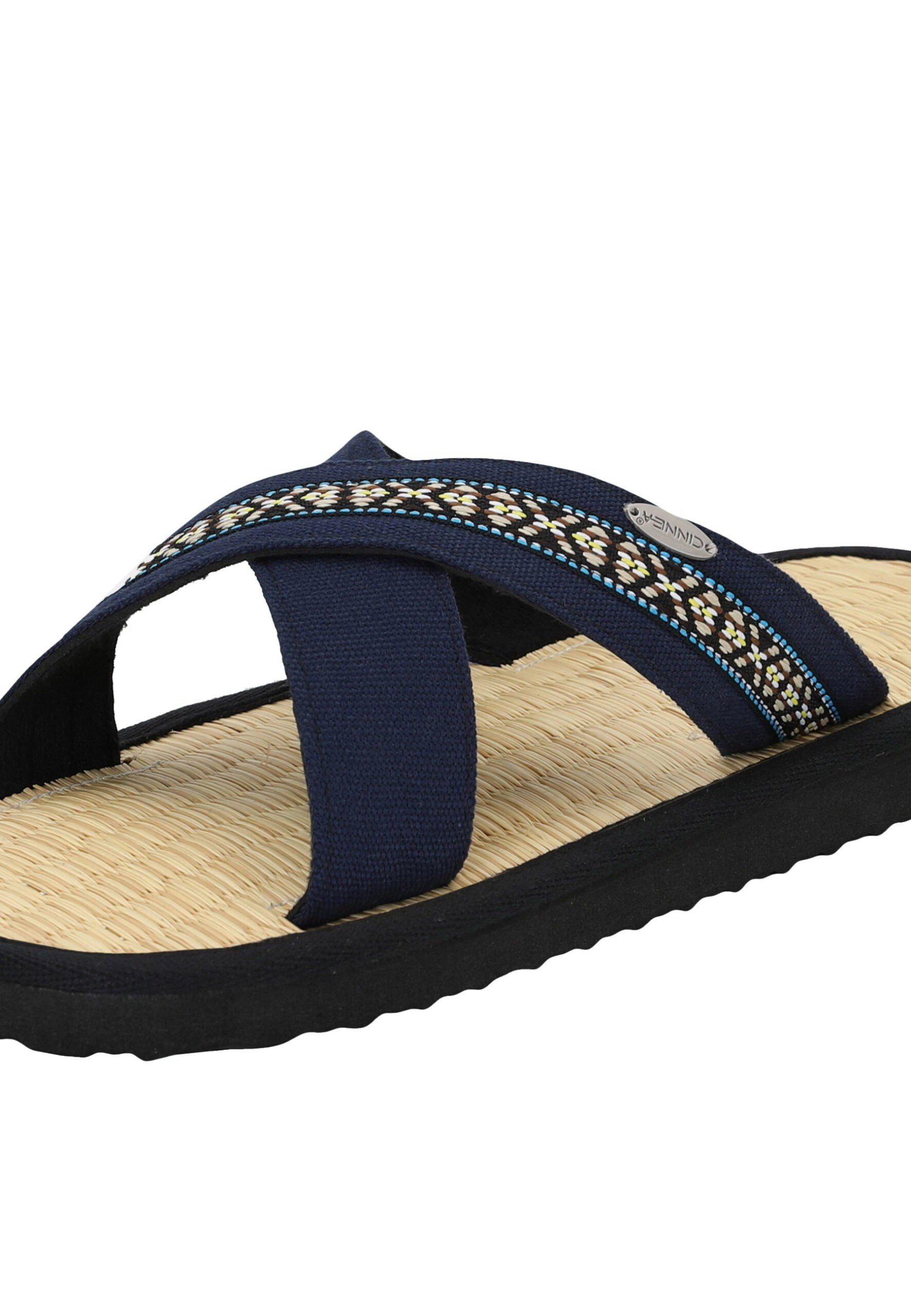 CINNEA Farso Sandale (gegen Fußgeruch) Wellness royalblau die Binsen, Füße aus für