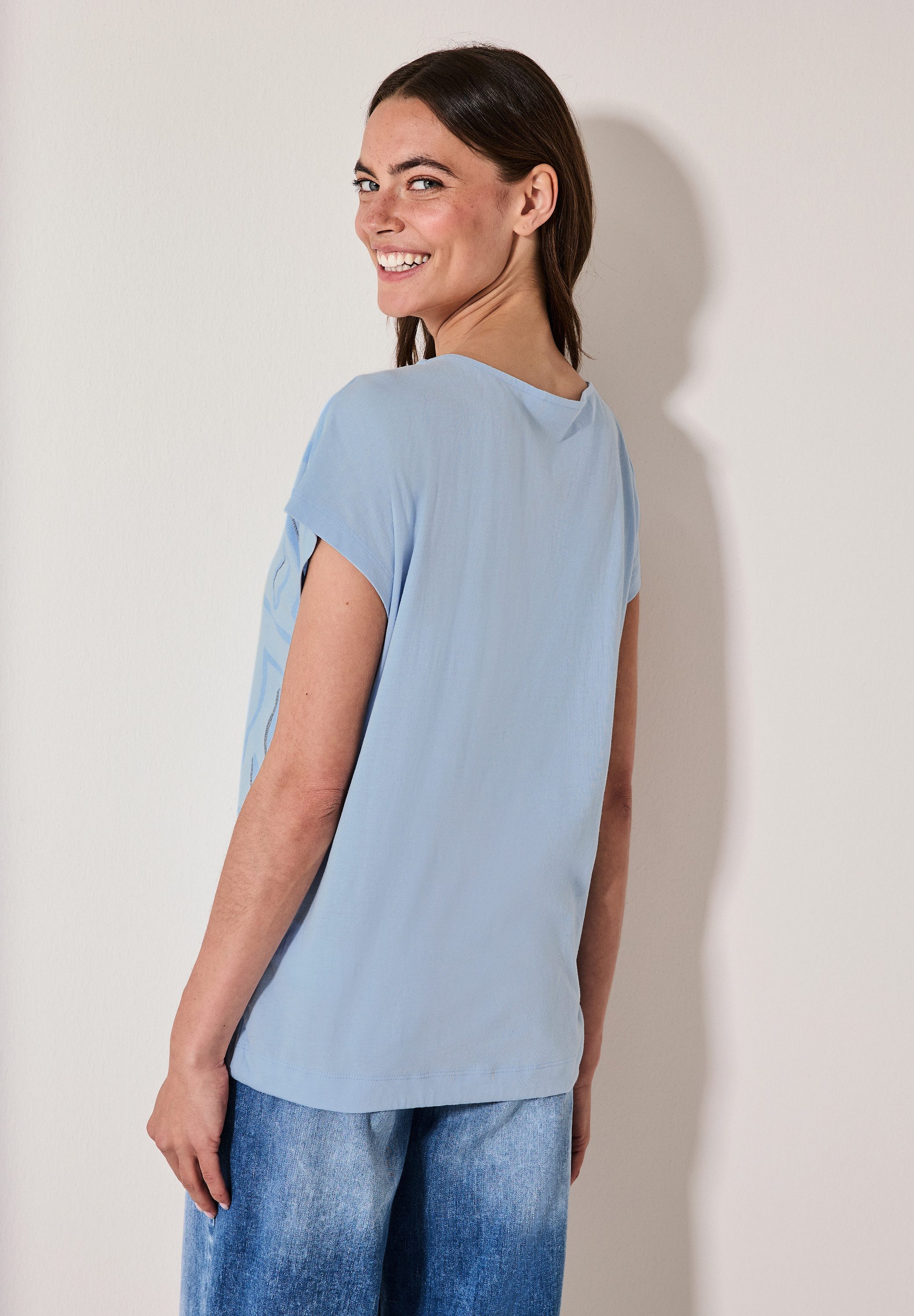 CECIL T-Shirt mit Tunnelzug am Saum günstig online kaufen