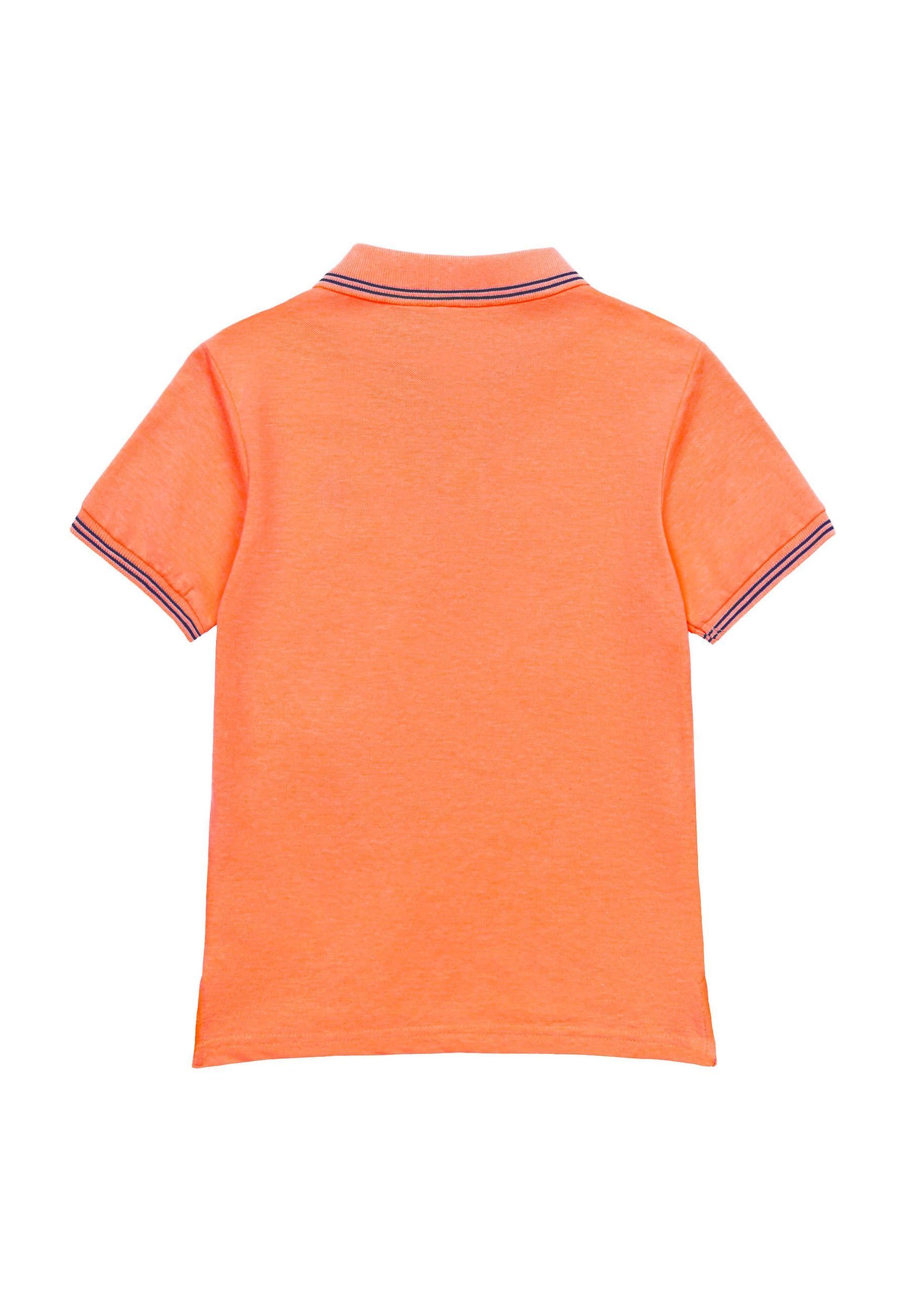 MINOTI Poloshirt Poloshirt mit Kontrastelementen Orange (1y-14y)