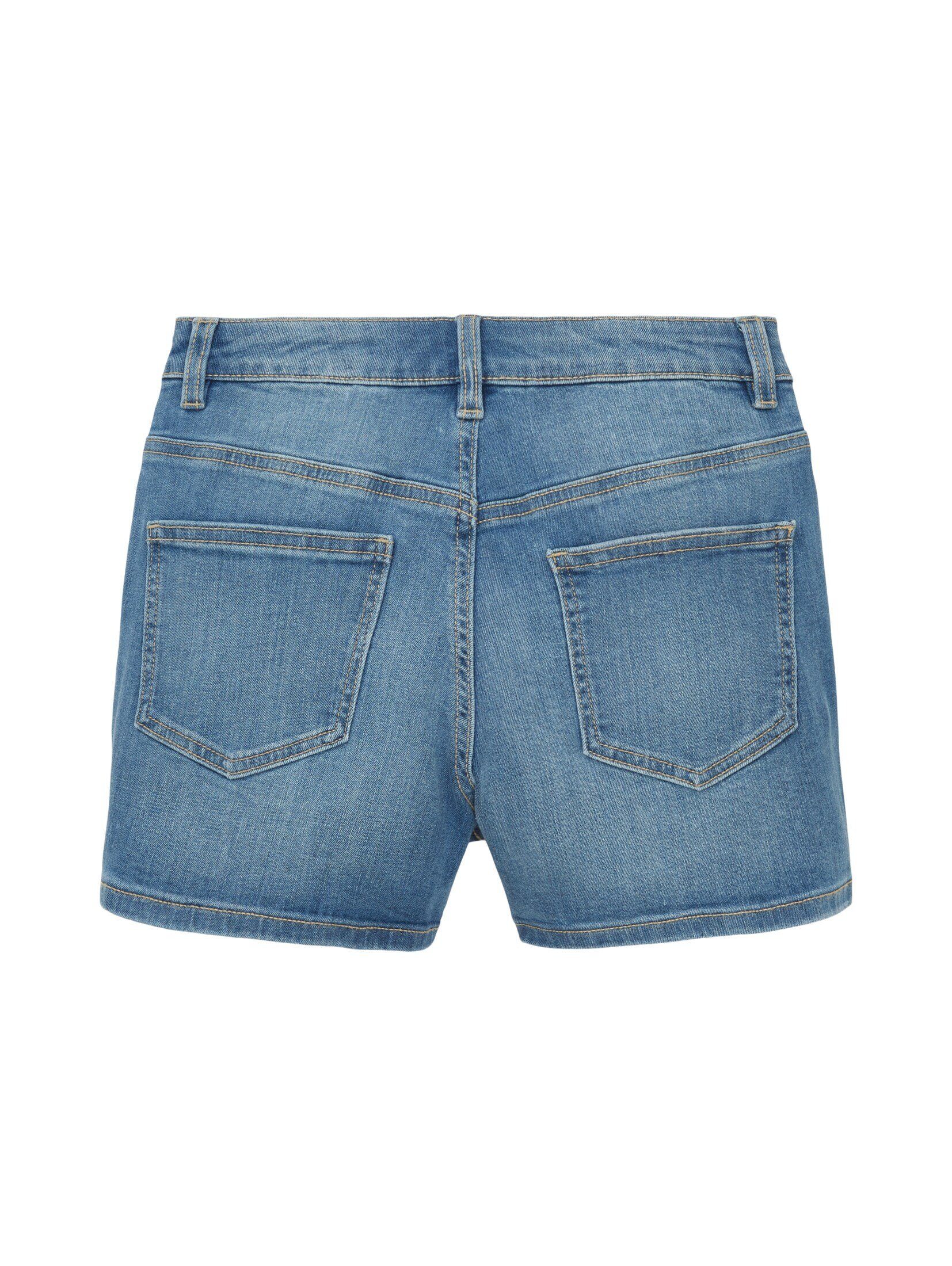 Waschung Used TOM mit Mid leichter Denim TAILOR Jeansshorts Jeansshorts Blue Stone