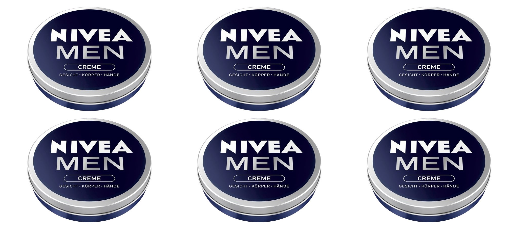 Nivea Gesichtspflege NIVEA MEN Körperpflege Creme, 3-tlg.