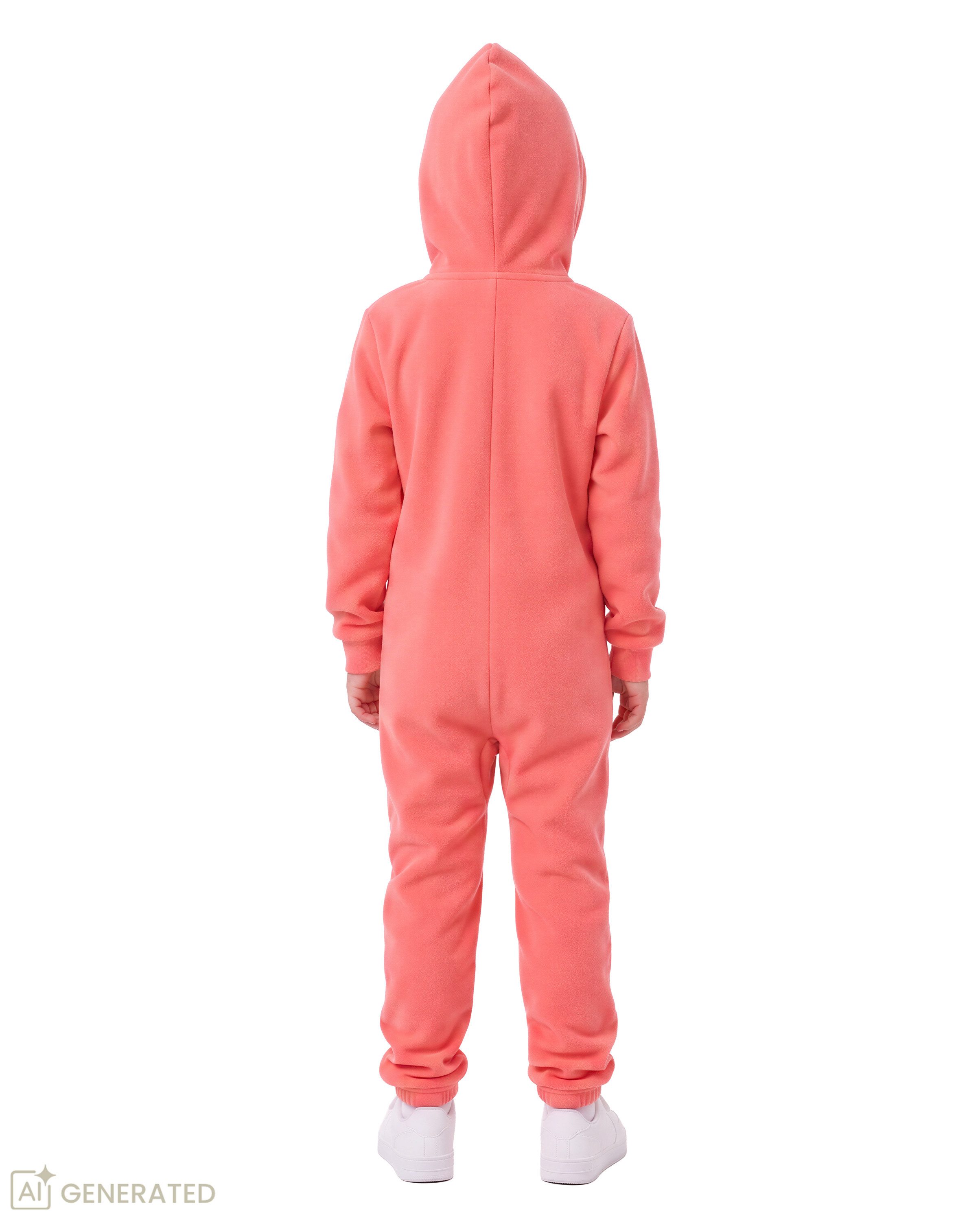 Gradnetz Jumpsuit Kinder Jungen Mädchen Overall Onesie Anzug Kids (1-tlg) Bio-Baumwolle - Kinnschutz - Kuschelig-weich - elastische Bündchen – Bild 2 von 3