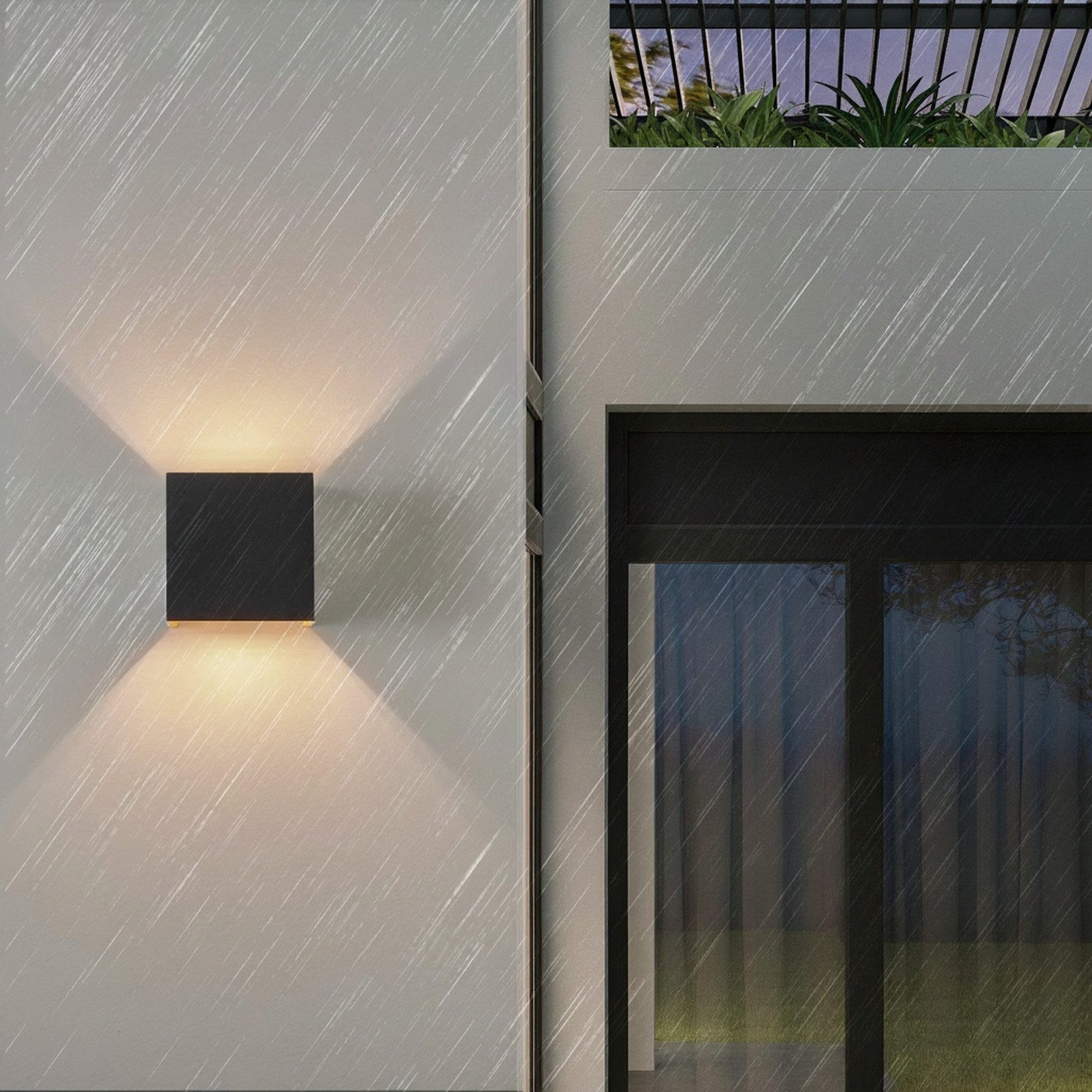 Nettlife LED Wandleuchte Wandleuchte Up und Down LED Schwarz Gold, LED wech günstig online kaufen