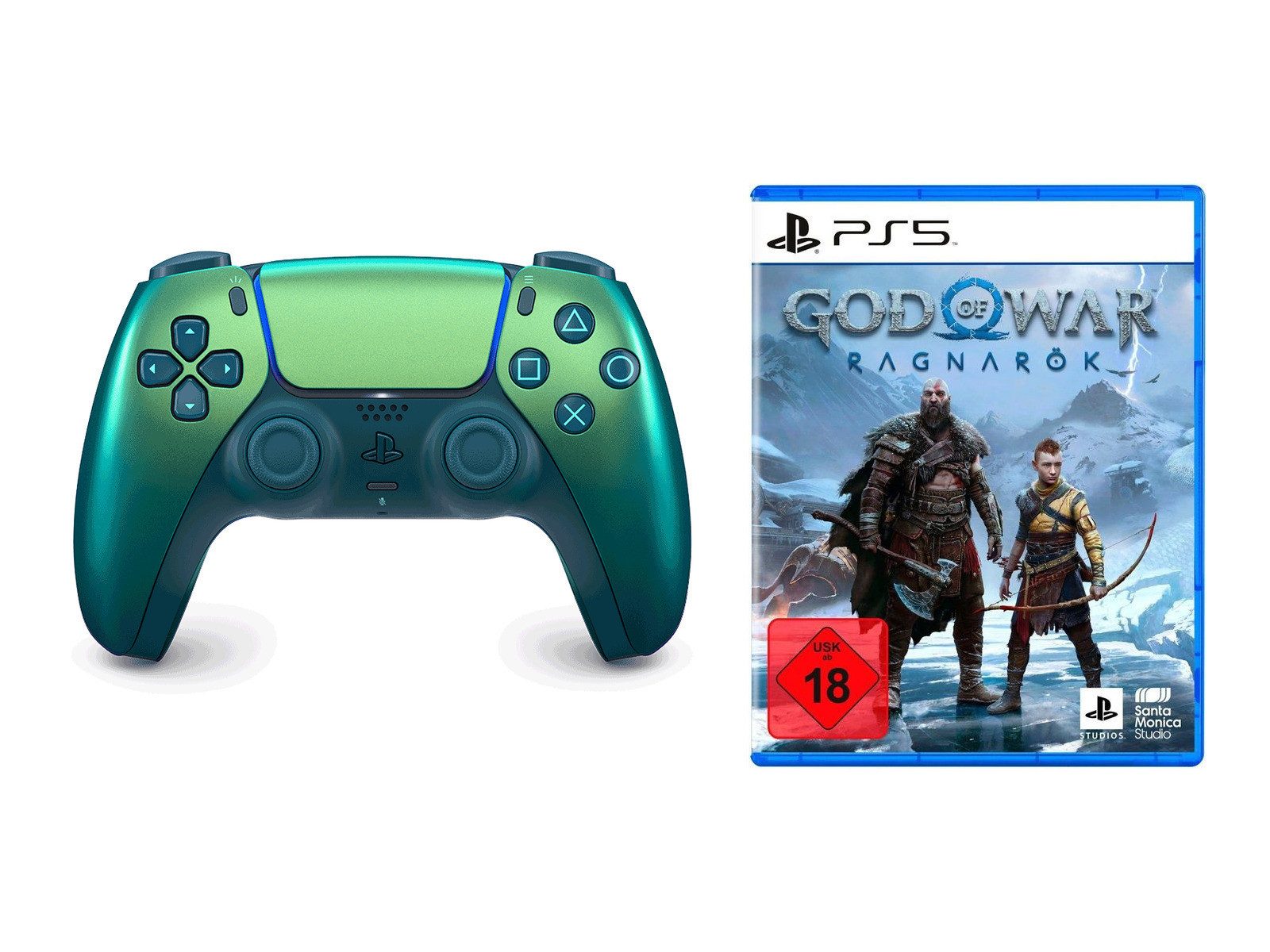 Playstation PS5 DualSense Wireless Controller inkl. God of War Ragnarök DualSense Wireless-Controller (inkl. God of War Ragnarök (PS5)