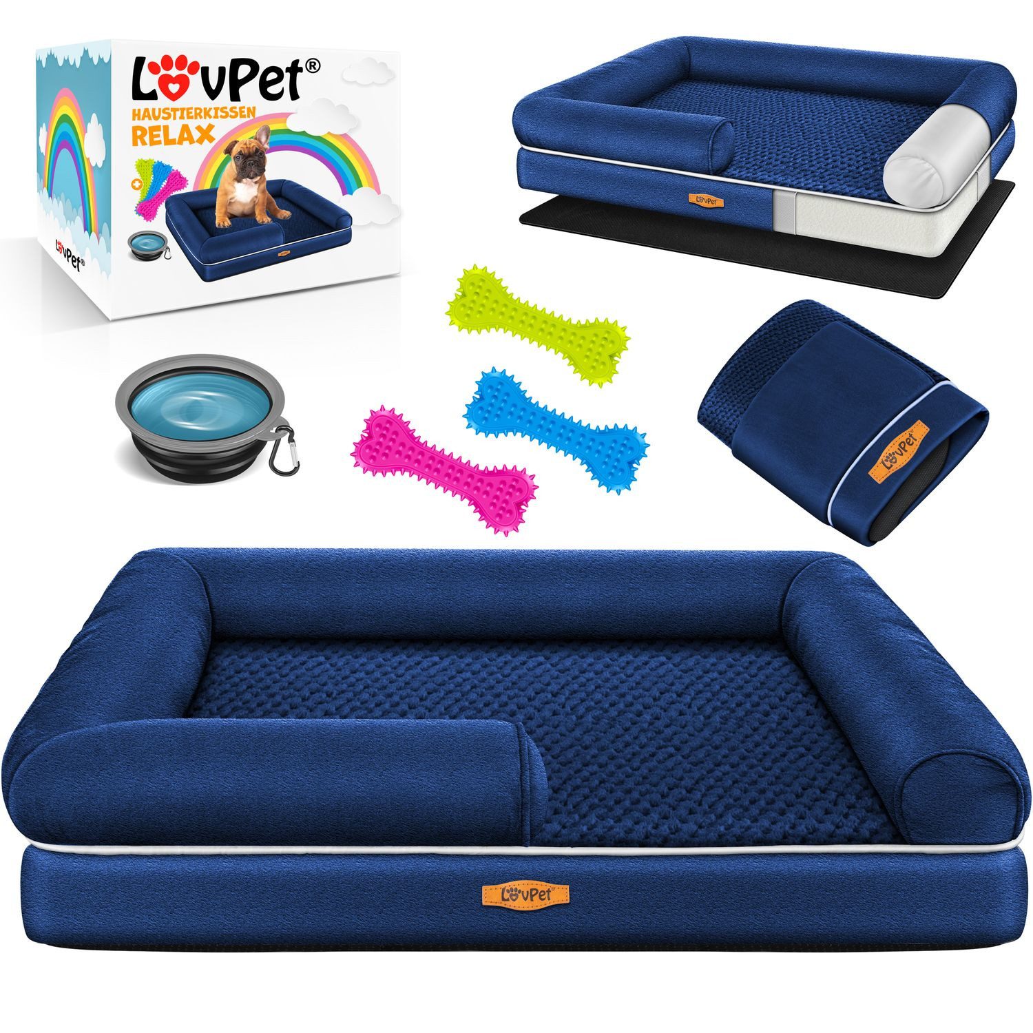 Lovpet Tierbett, Orthopädisches Hundebett Hundekissen Hundekorb Relax günstig online kaufen