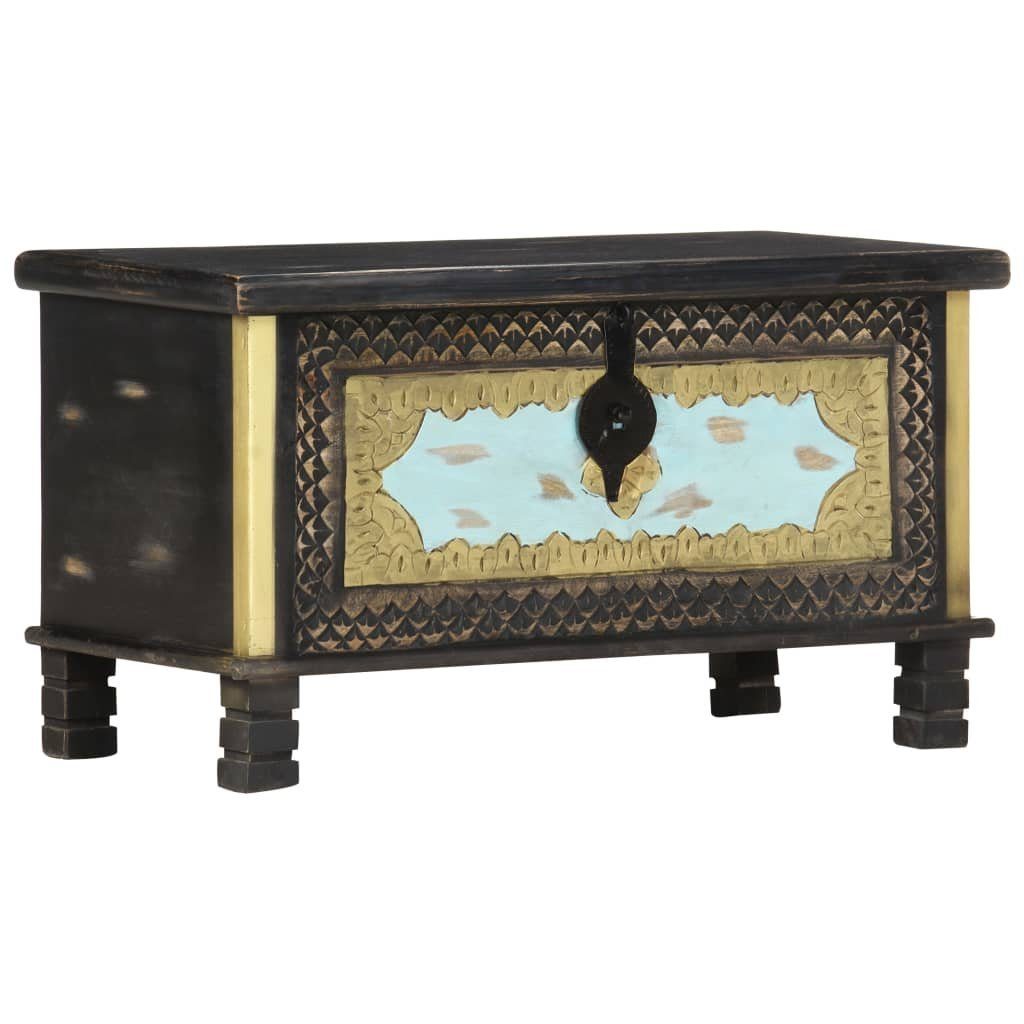 vidaXL Aufbewahrungsbox Aufbewahrungstruhe Schwarz 80x40x45 cm Massivholz
