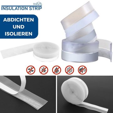 Starlyf Dichtungsband Insulation Strip, (Spar Set, 1-St., 1er, 2er oder 4er Pack), Dichtband für Tür Fenster, Zugluftstopper, 5 Meter, selbstklebend